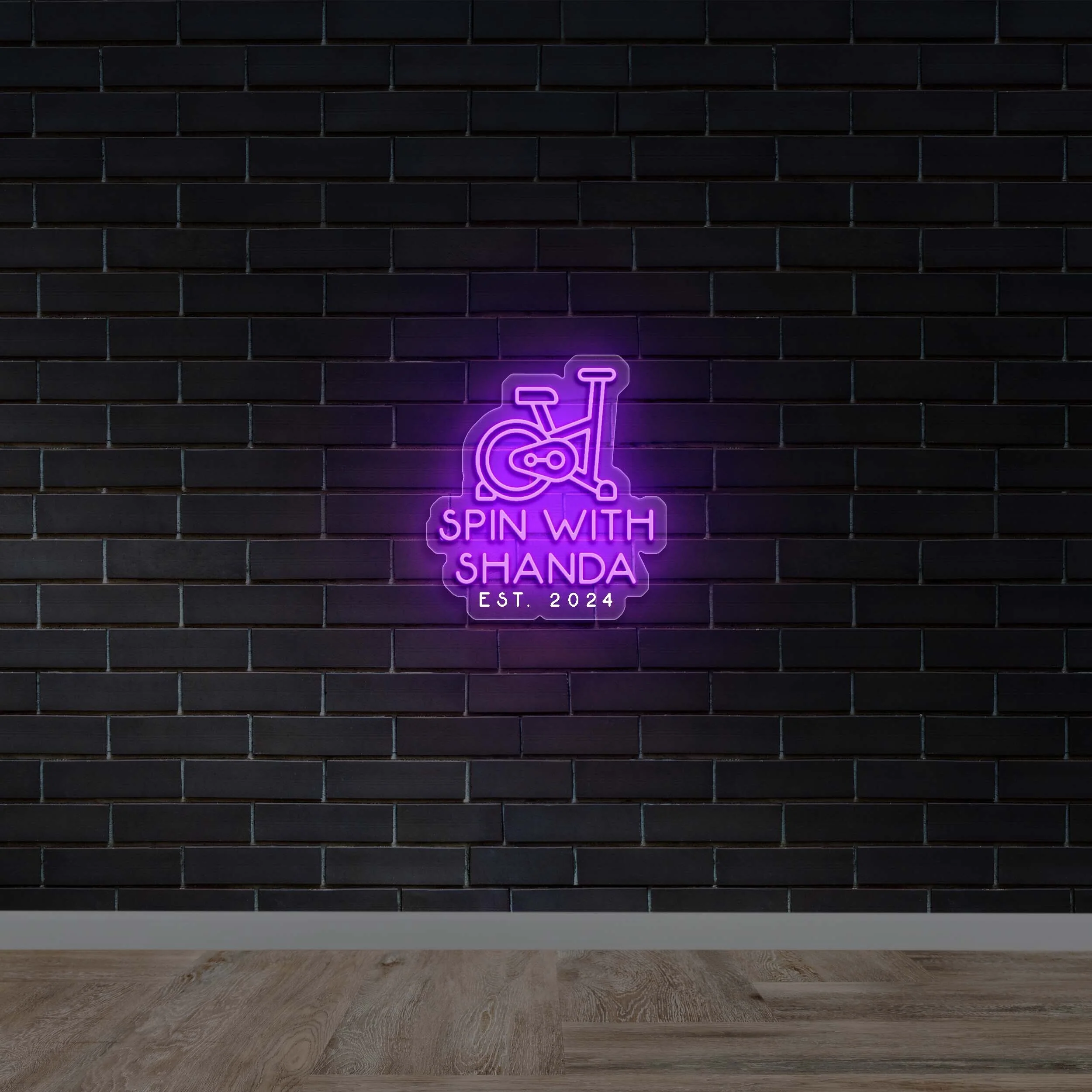 Spin with Shanda EST. 2024 - Premium Neon Artwork
