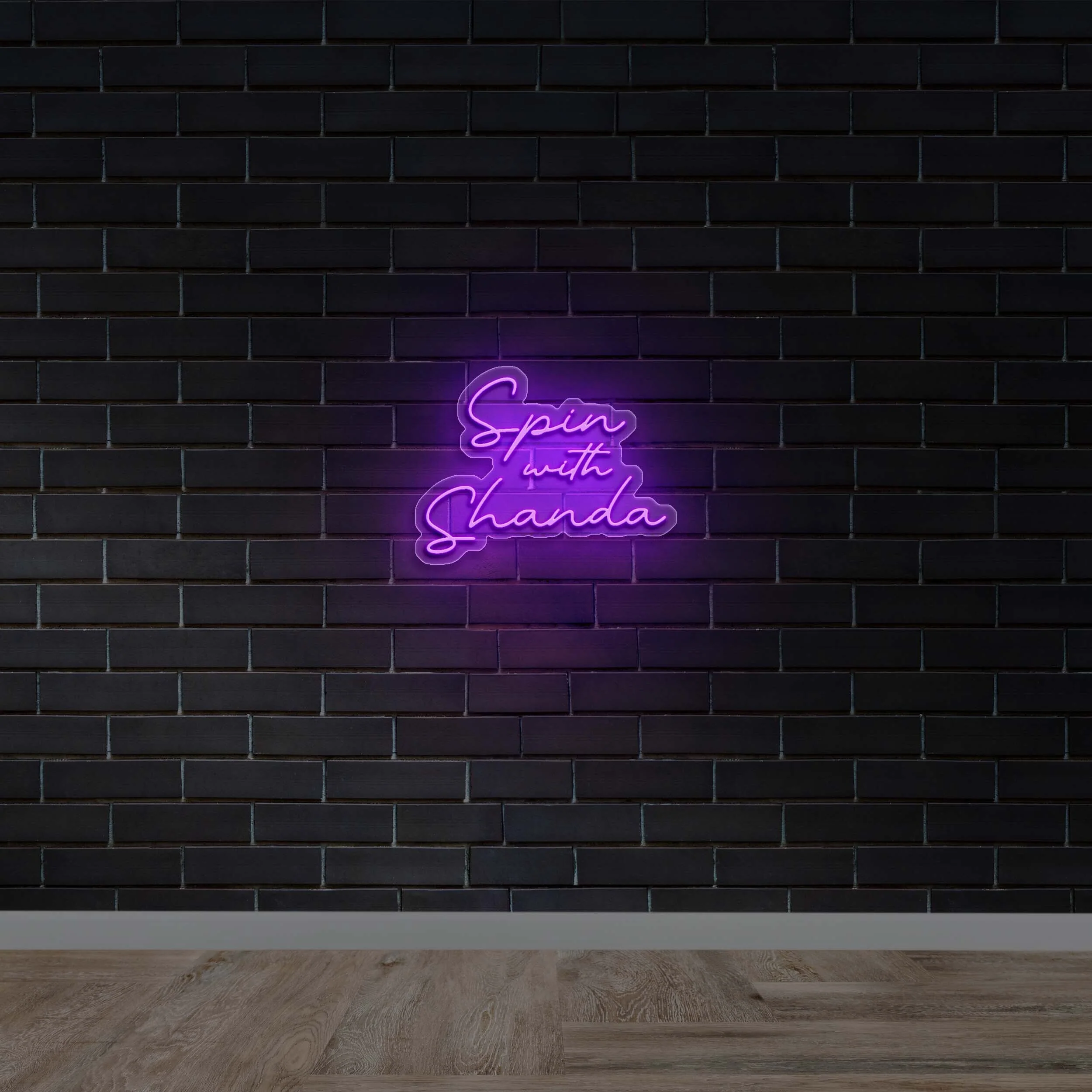 Spin with Shanda - Premium Neon Artwork