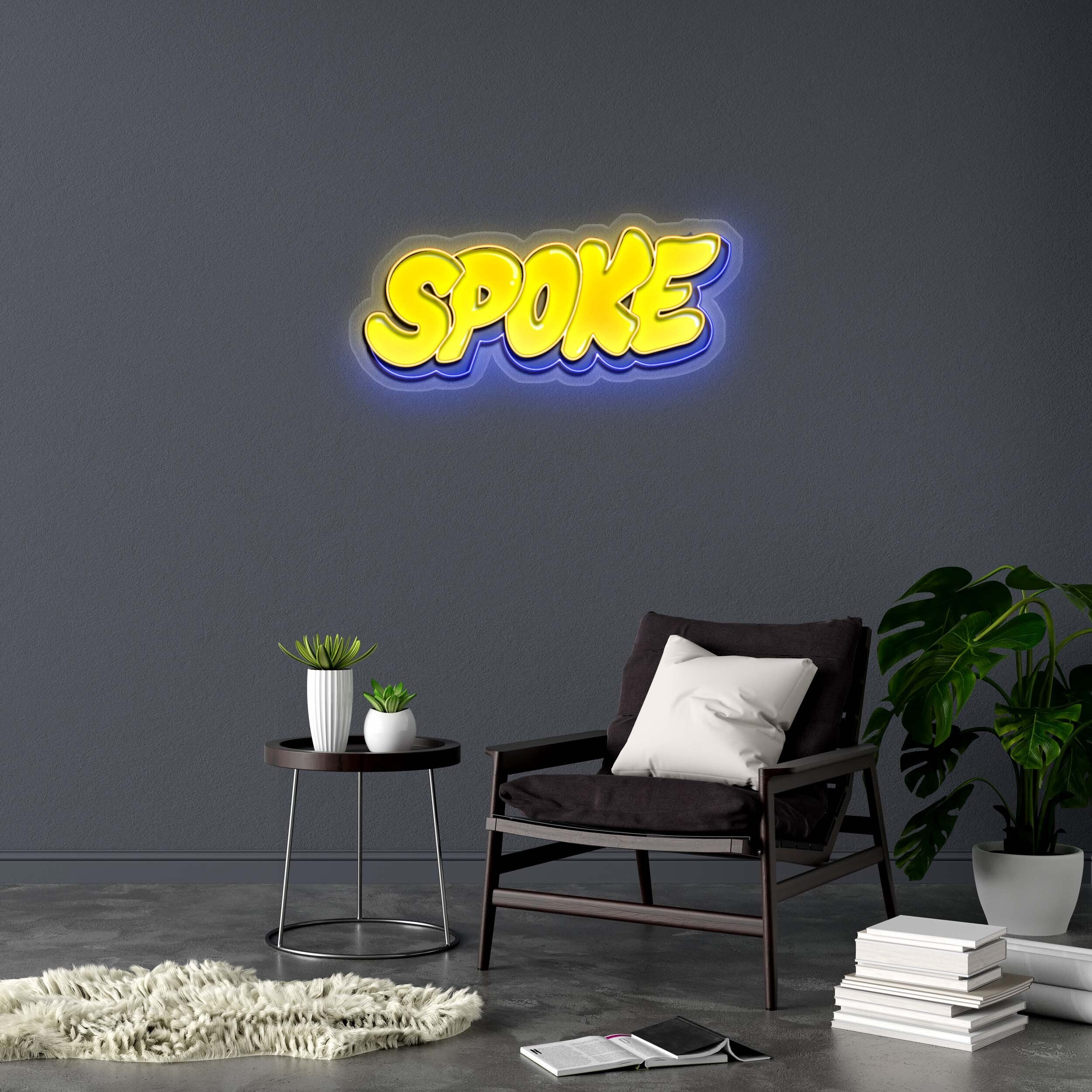 SPOKE - Premium Neon Artwork