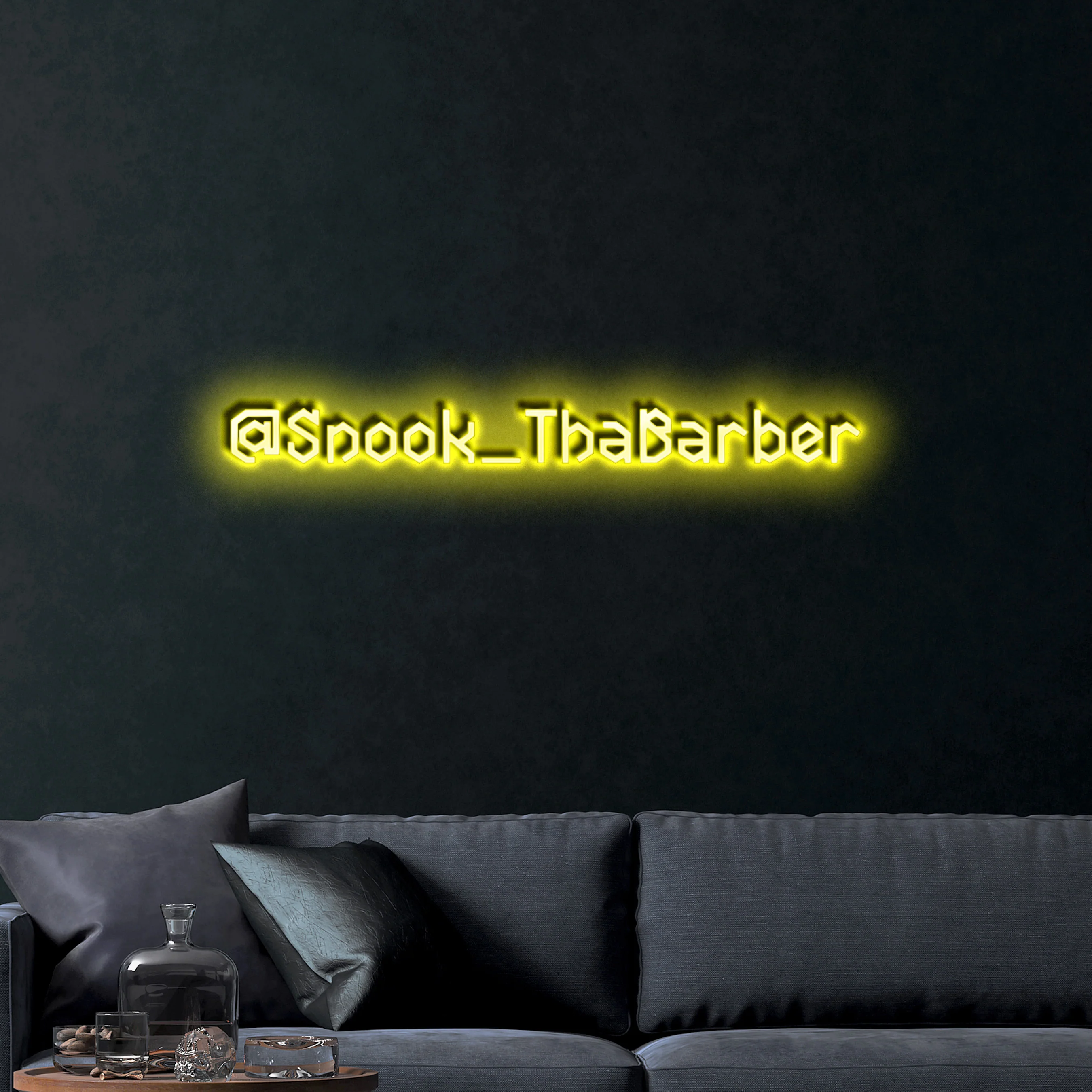 @Spook_ThaBarber (one line) – Premium Neon Artwork