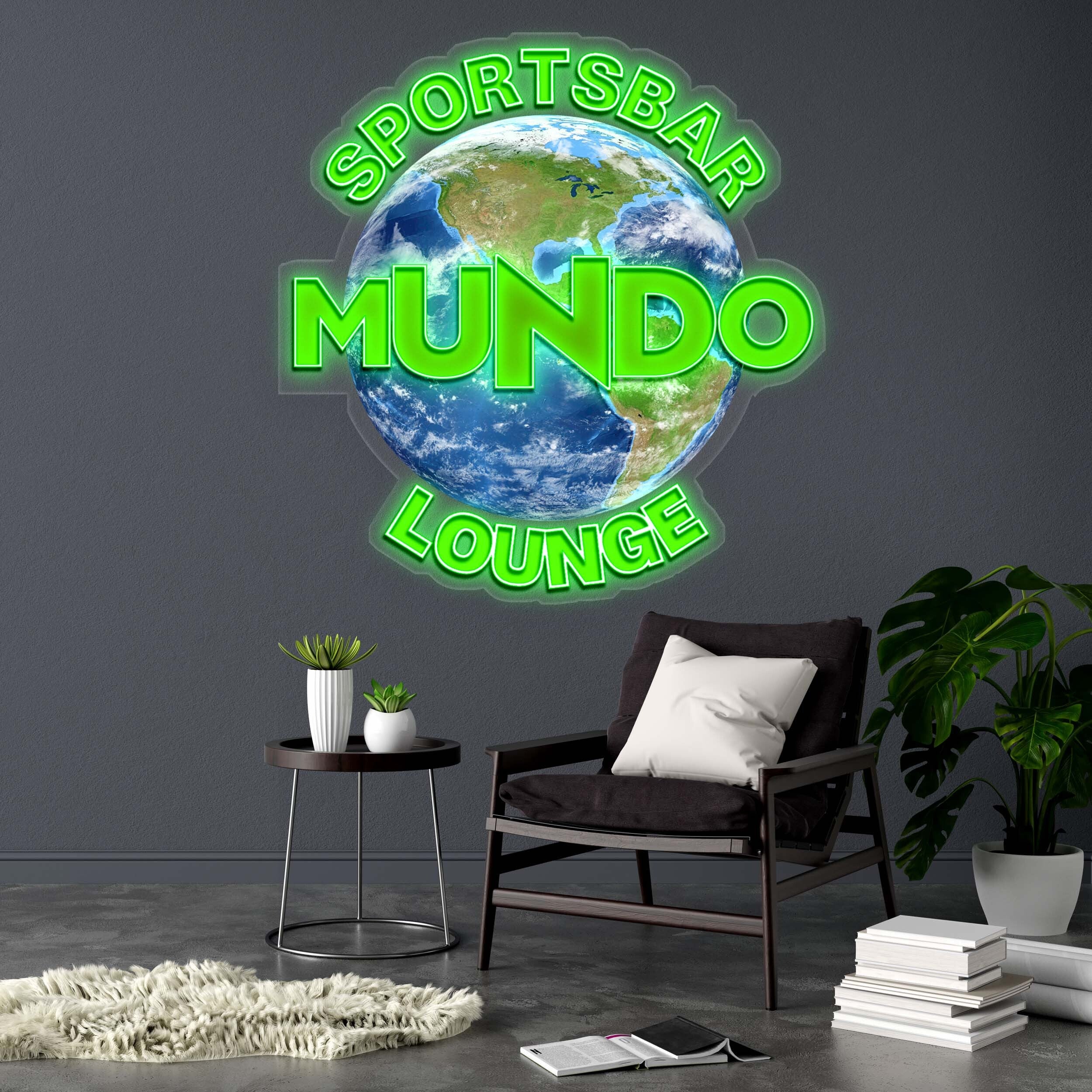 SPORTSBAR MUNDO LOUNGE - Premium Neon Artwork