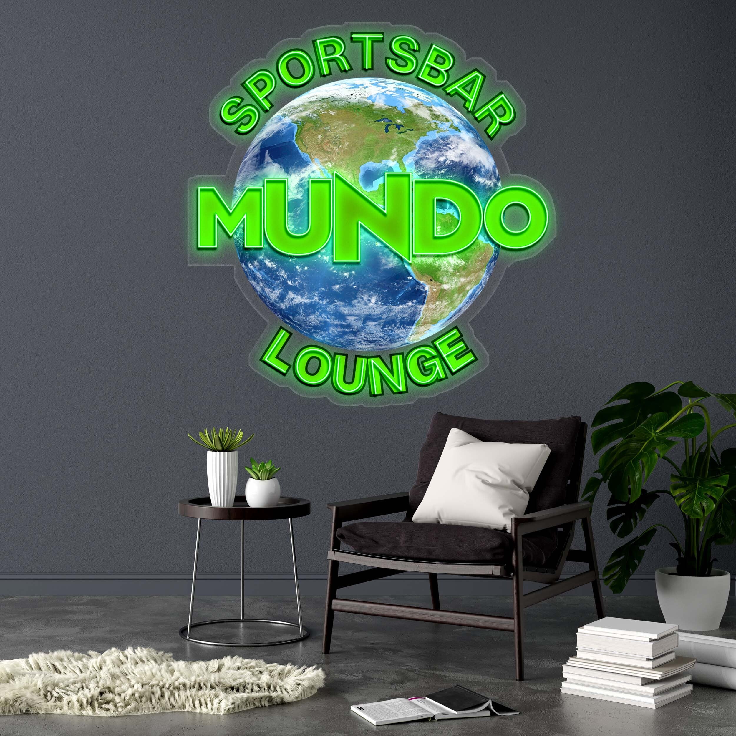 SPORTSBAR MUNDO LOUNGE - Premium Neon Artwork - Image 3