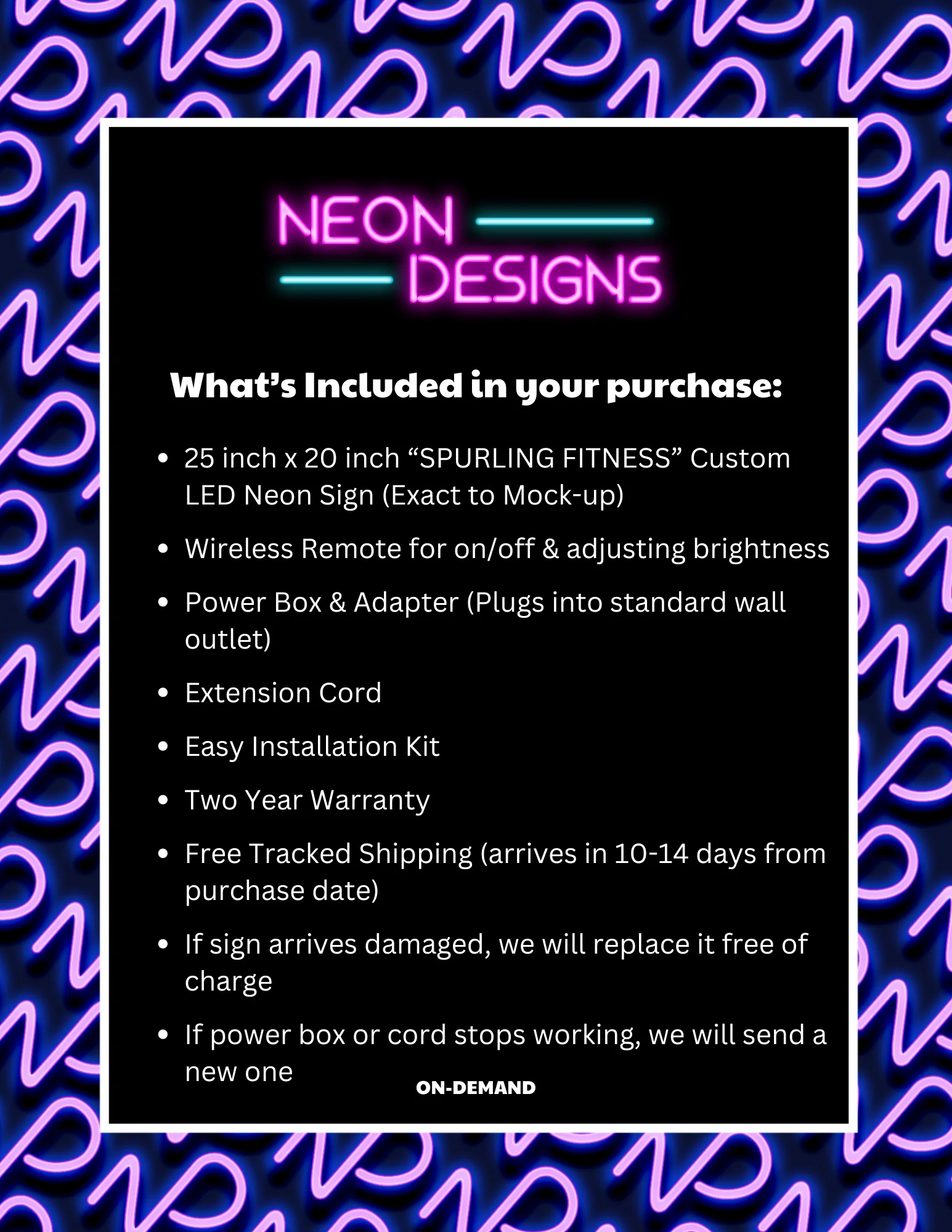 SPURLING FITNESS - Premium Neon Artwork - Image 2