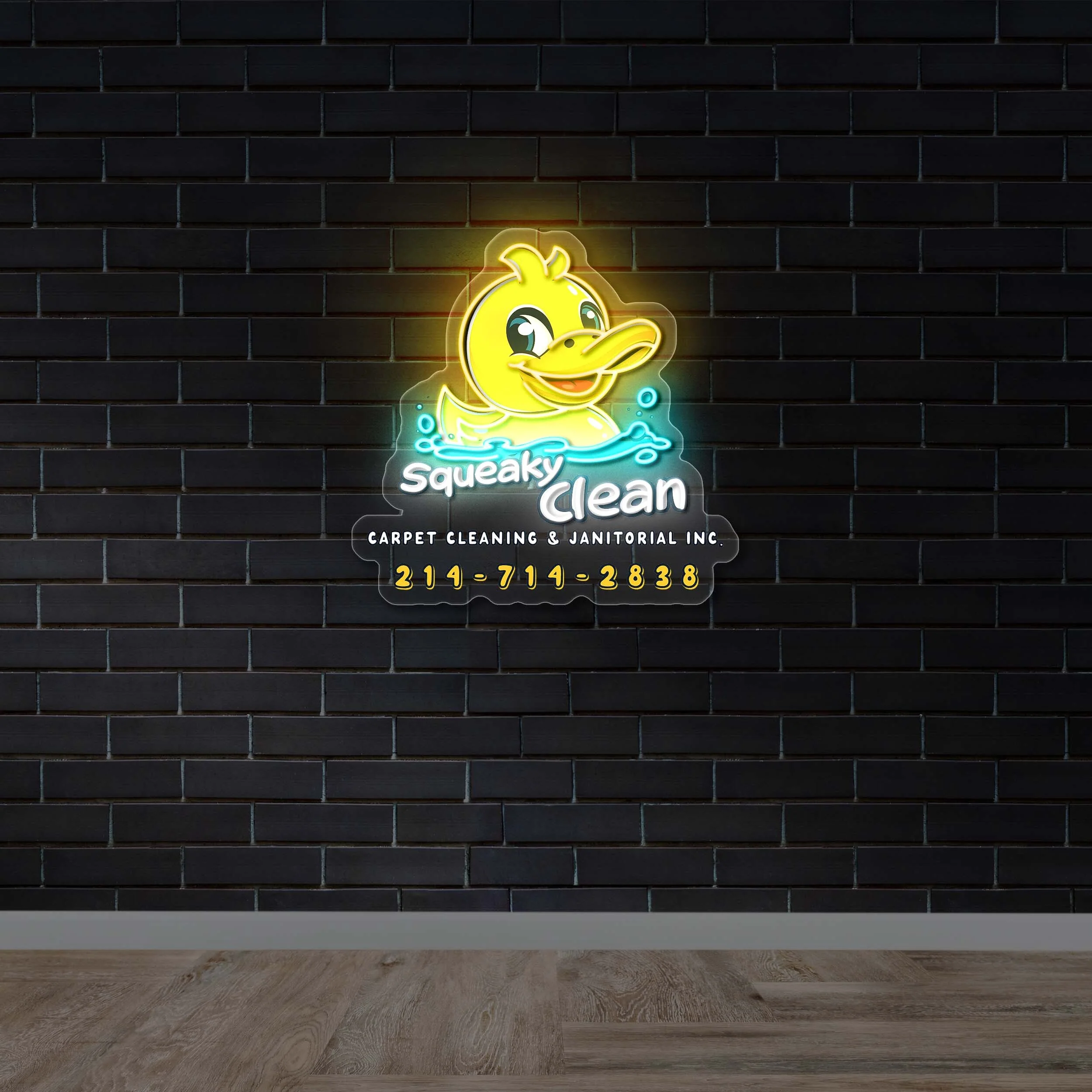 Squeaky Clean -  Premium Neon Artwork