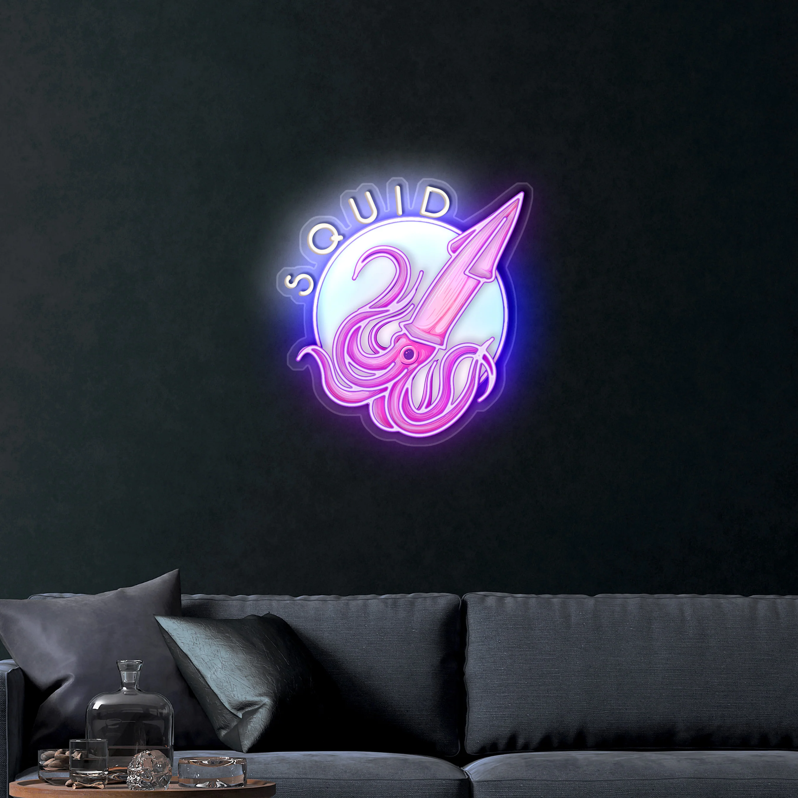 Squid – Premium Neon Artwork