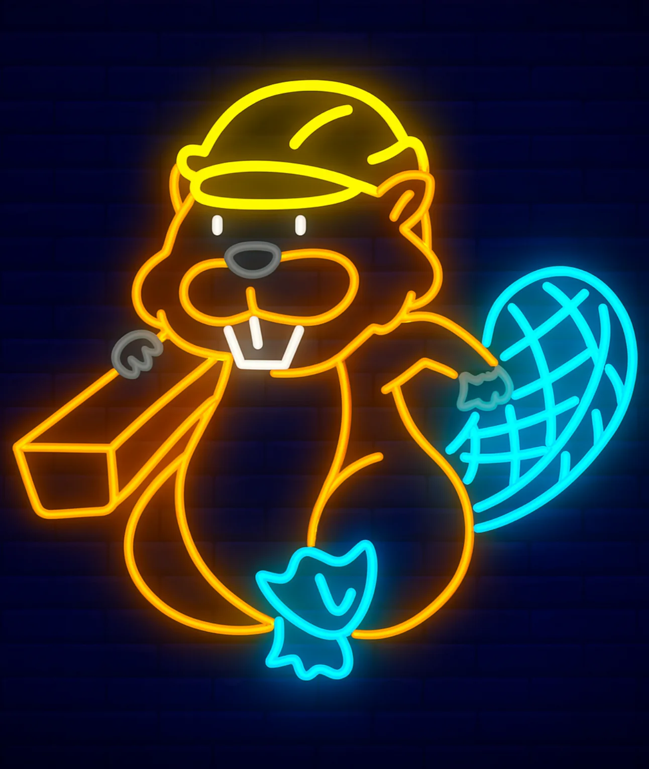 Squirrel - Premium Neon Artwork