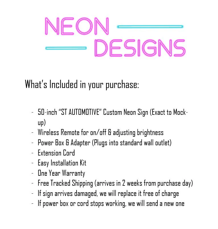 ST AUTOMOTIVE - Premium Neon Artwork - Image 2