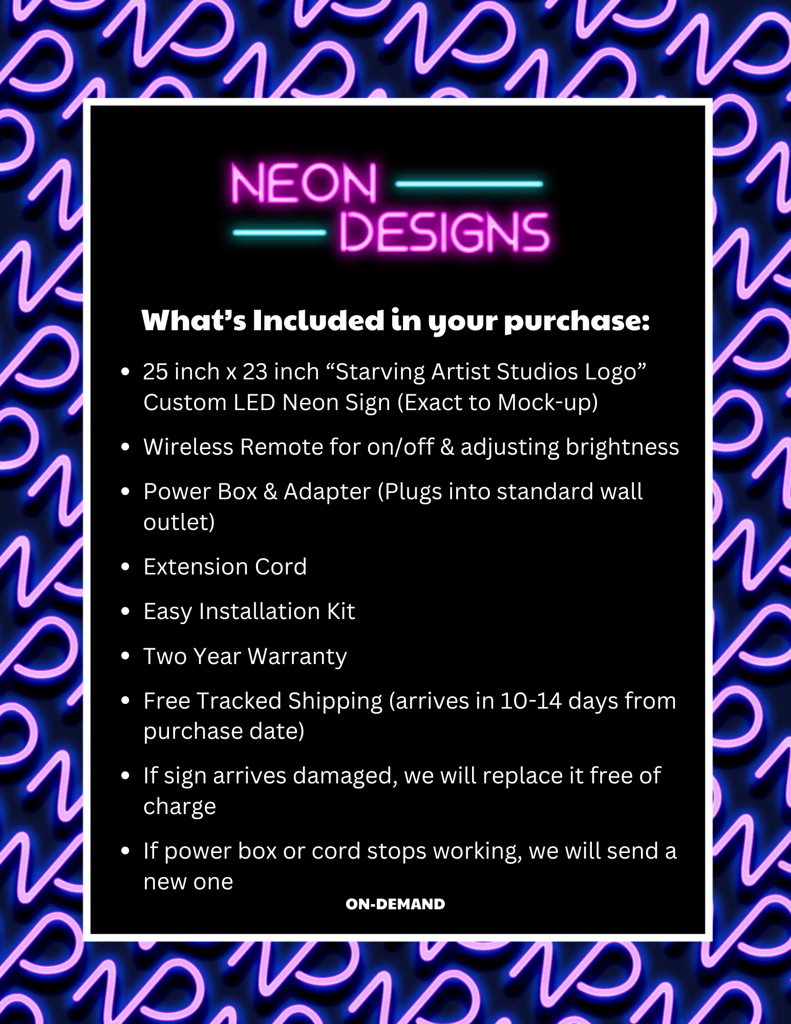 Starving Artist Studios Logo - Premium Neon Artwork - Image 2