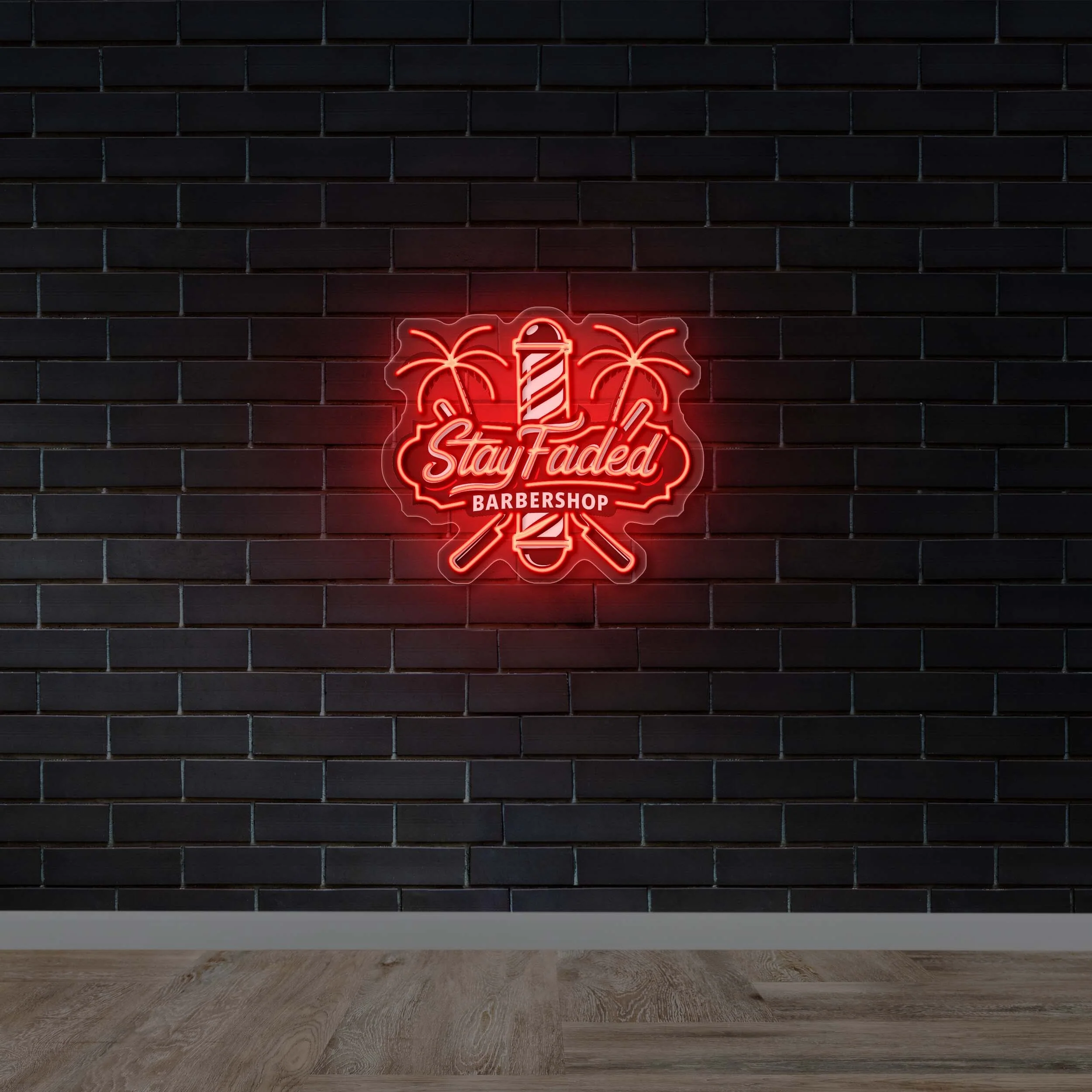 Stay Faded Barbershop - Premium Neon Artwork - Image 3