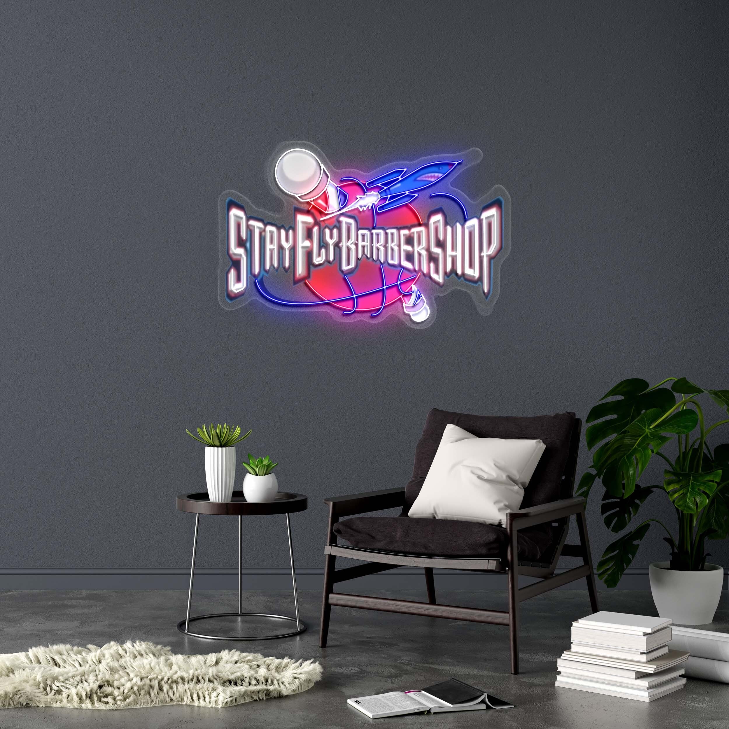 STAYFLYBARBERSHOP - Premium Neon Artwork