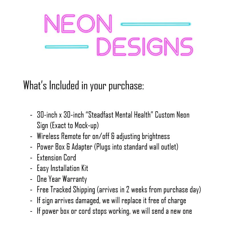 Steadfast Mental Health - Premium Neon Artwork - Image 2