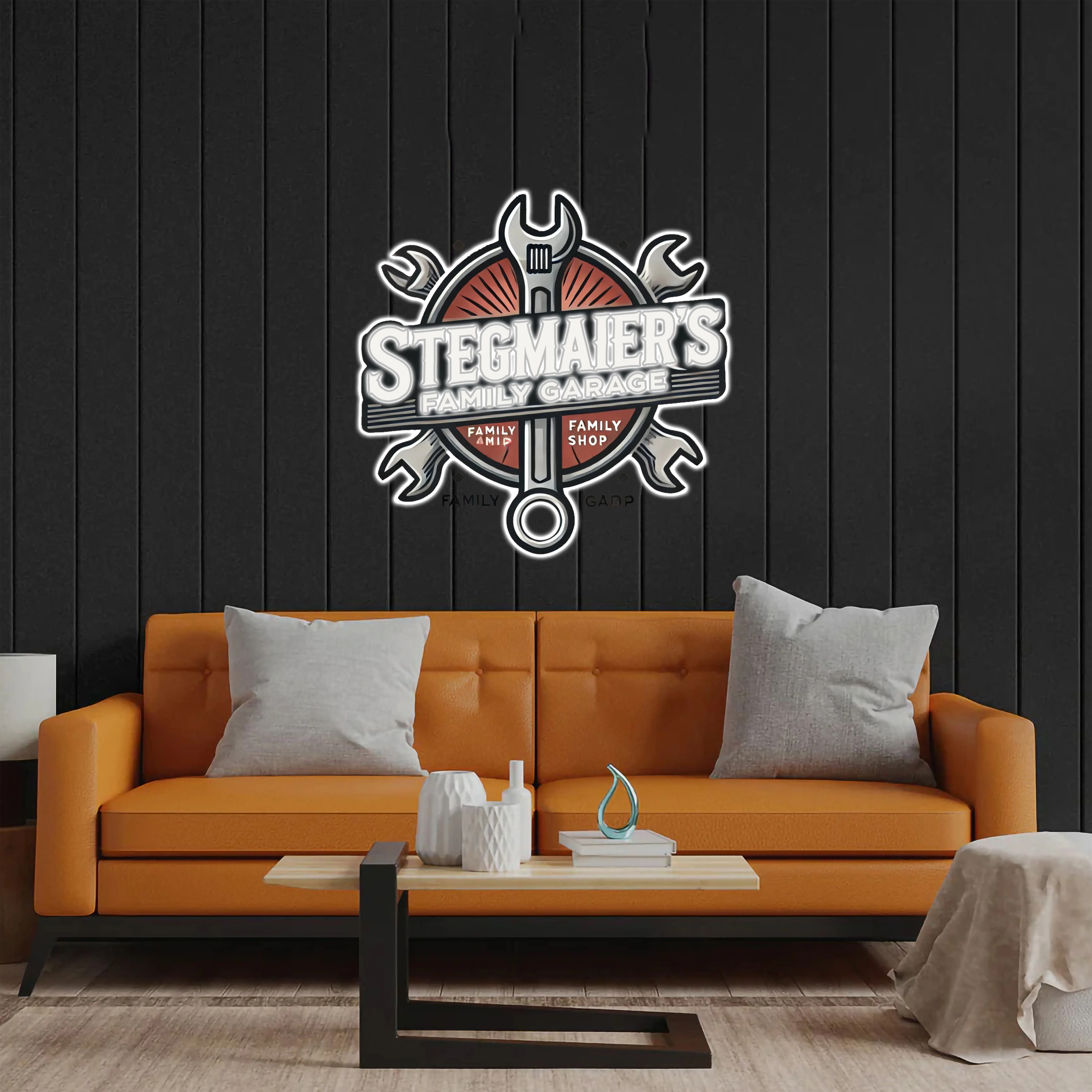 Stegmaier's Family Garage - Premium Neon Artwork