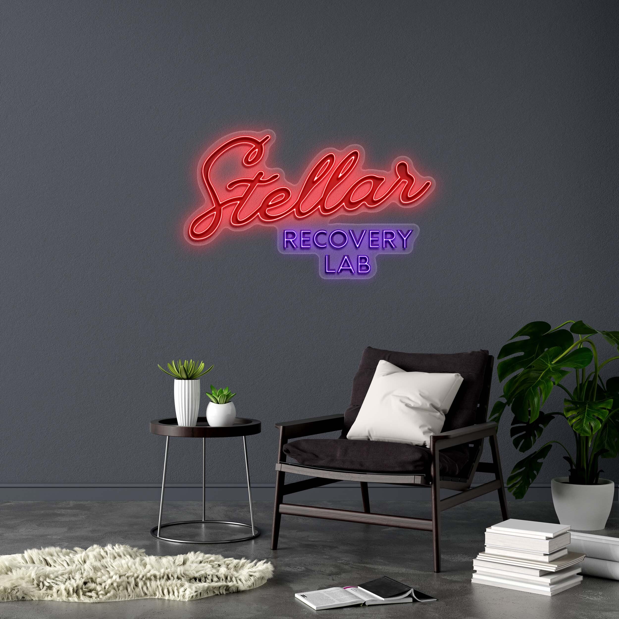 Stellar RECOVERY LAB - Premium Neon Artwork