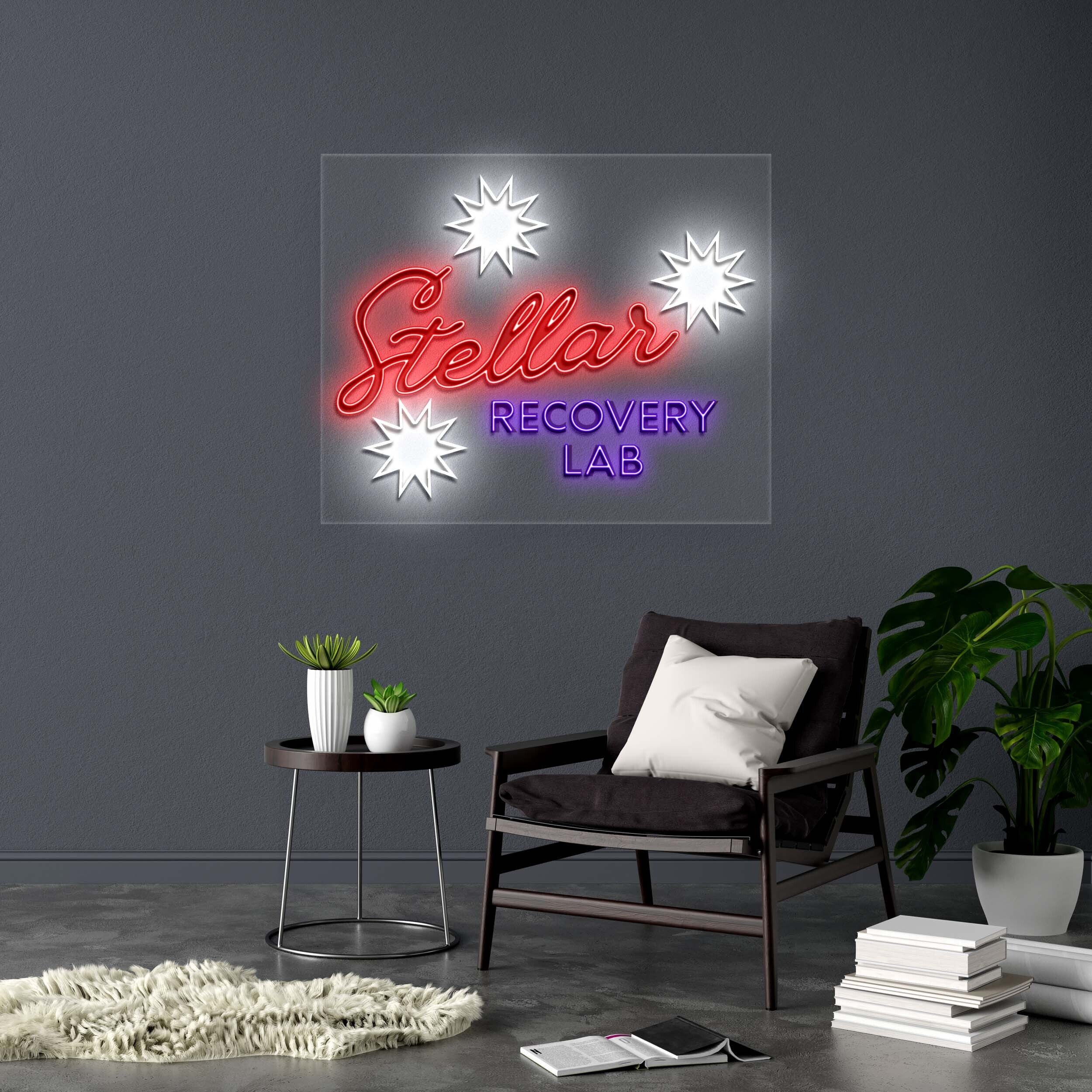 Stellar RECOVERY LAB (with large stars) - Premium Neon Artwork