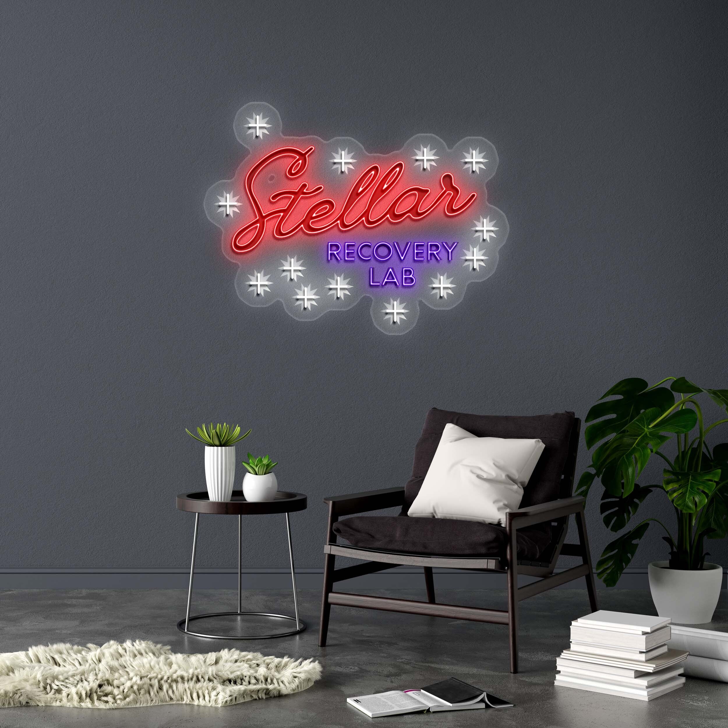 Stellar RECOVERY LAB (with stars) - Premium Neon Artwork