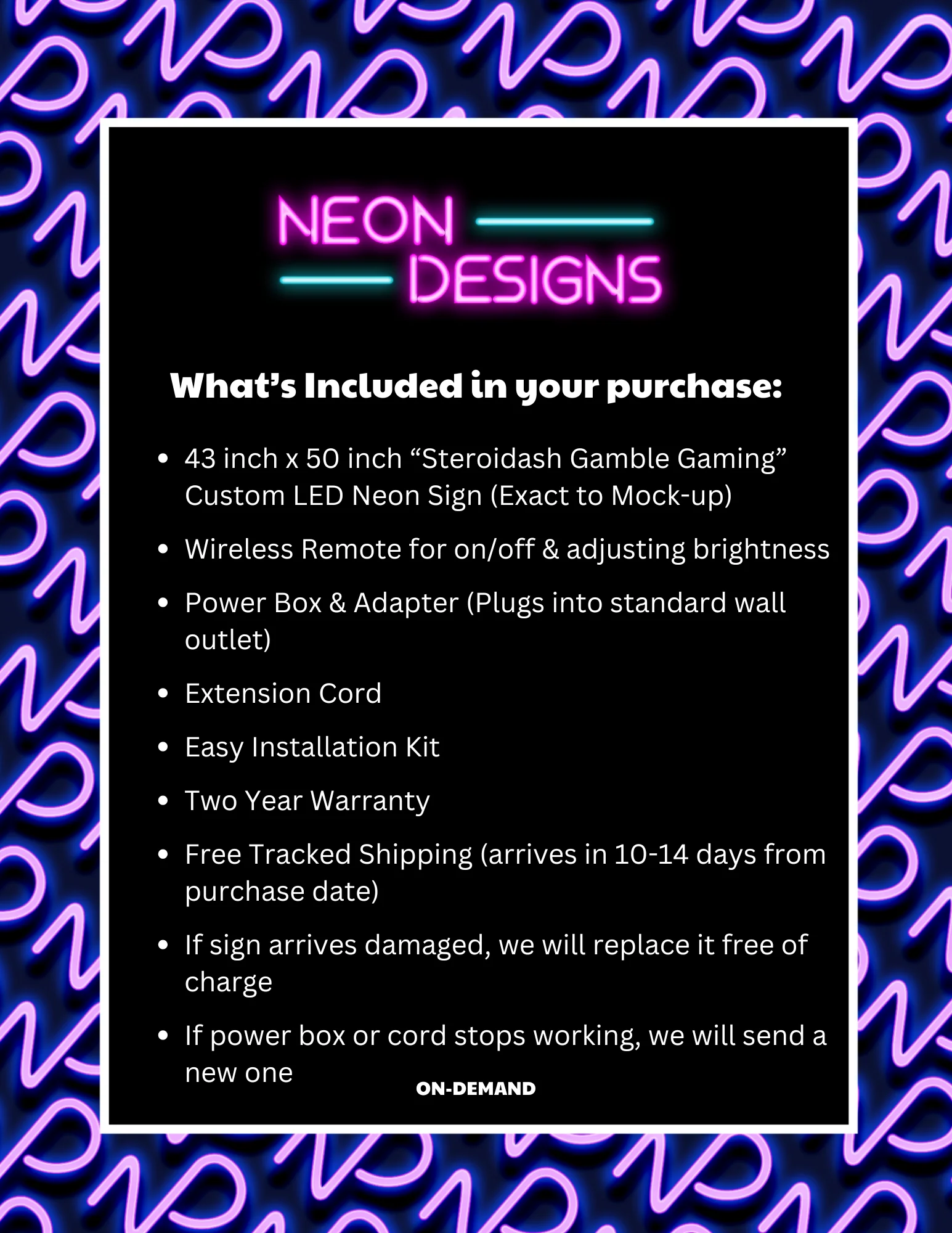 Steroidash Gamble Gaming - Premium Neon Artwork - Image 2