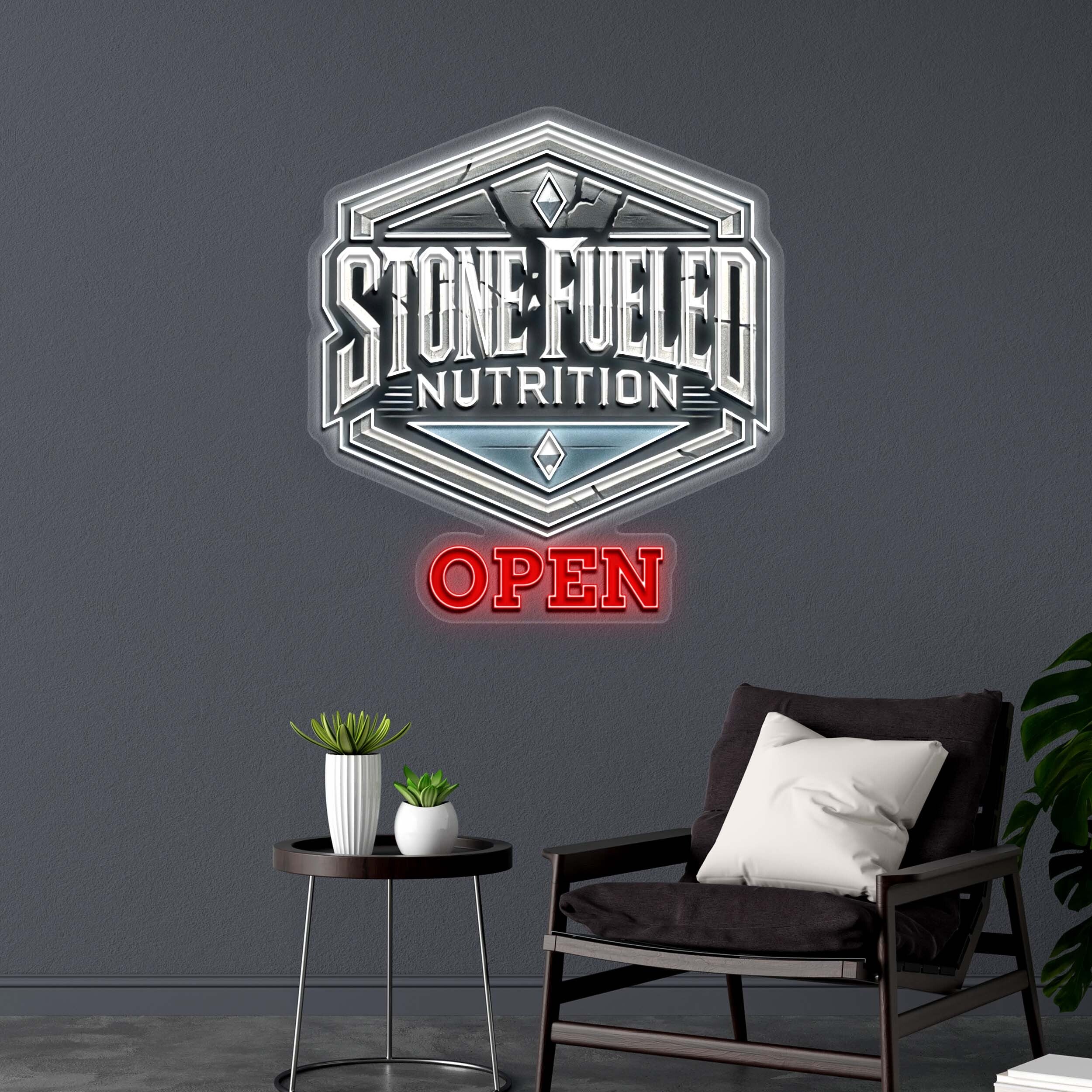 STONE FUELED NUTRITION - Premium Neon Artwork