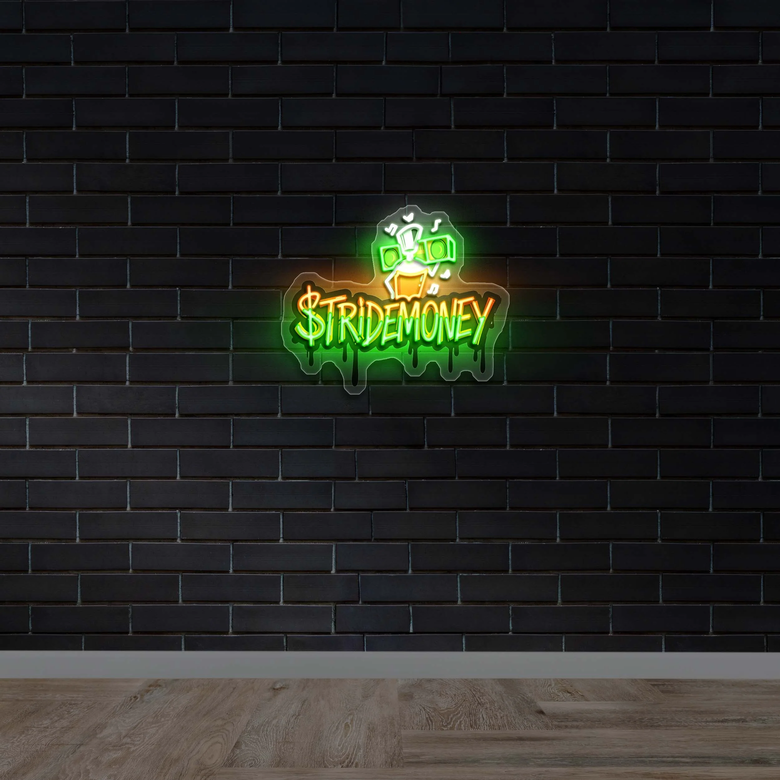 STRIDEMONEY - Premium Neon Artwork