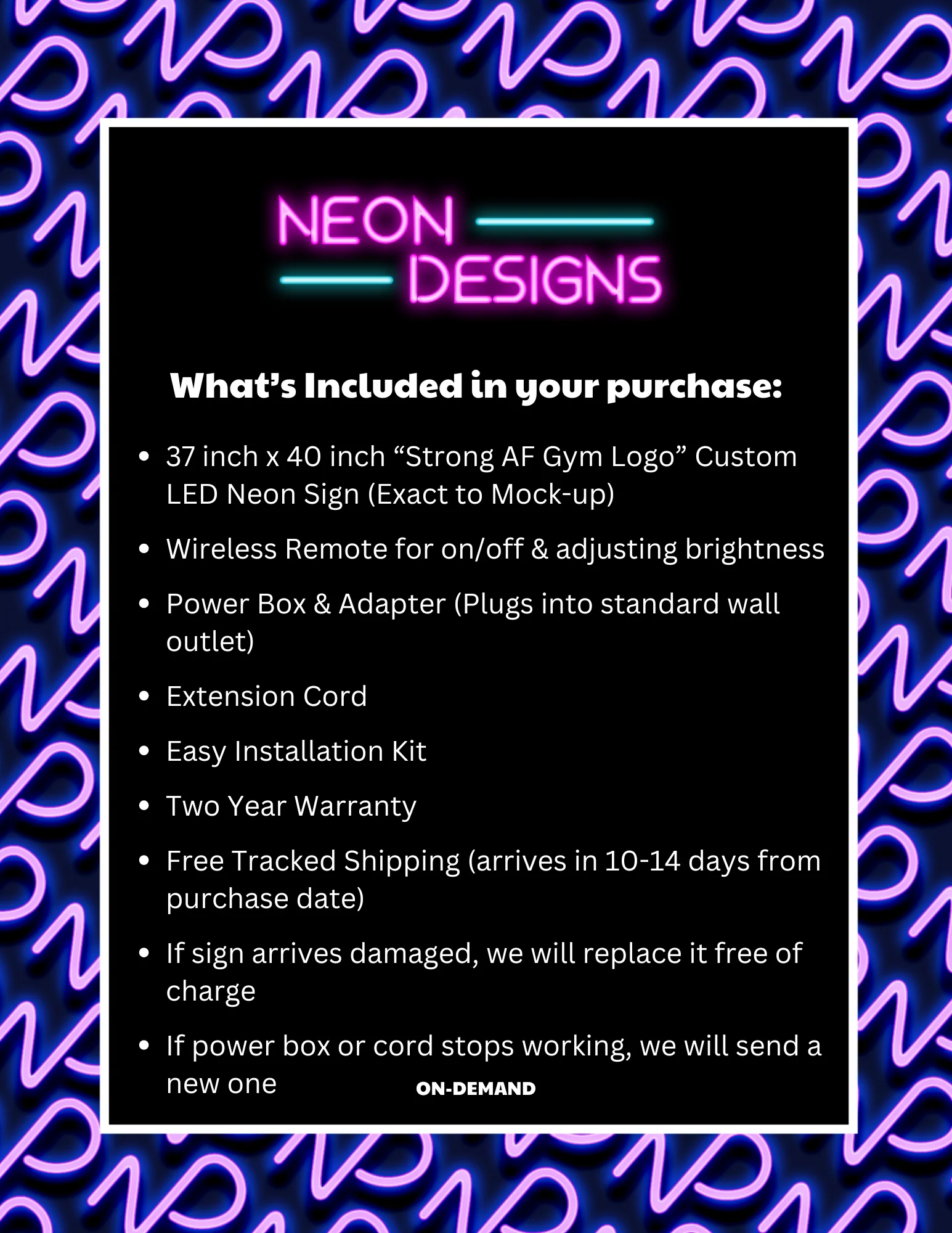 Strong AF Gym Logo - Premium Neon Artwork - Image 2