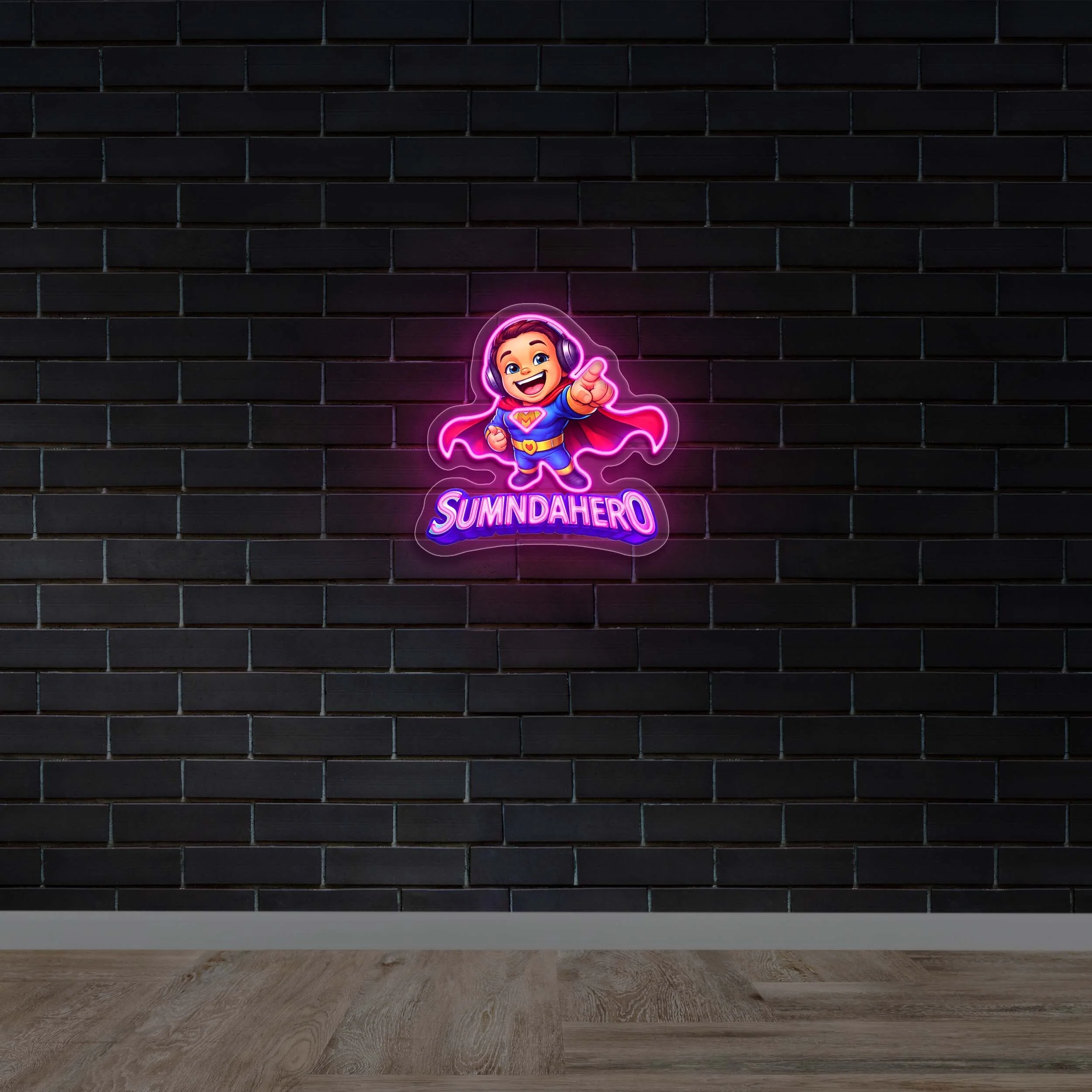 SUMNDAHERO - Premium Neon Artwork