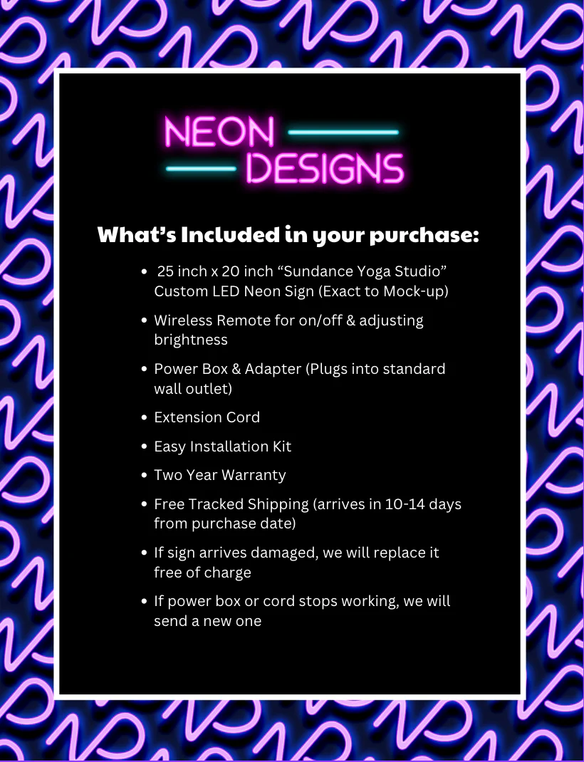 Sundance Yoga Studio - Premium Neon Artwork - Image 4