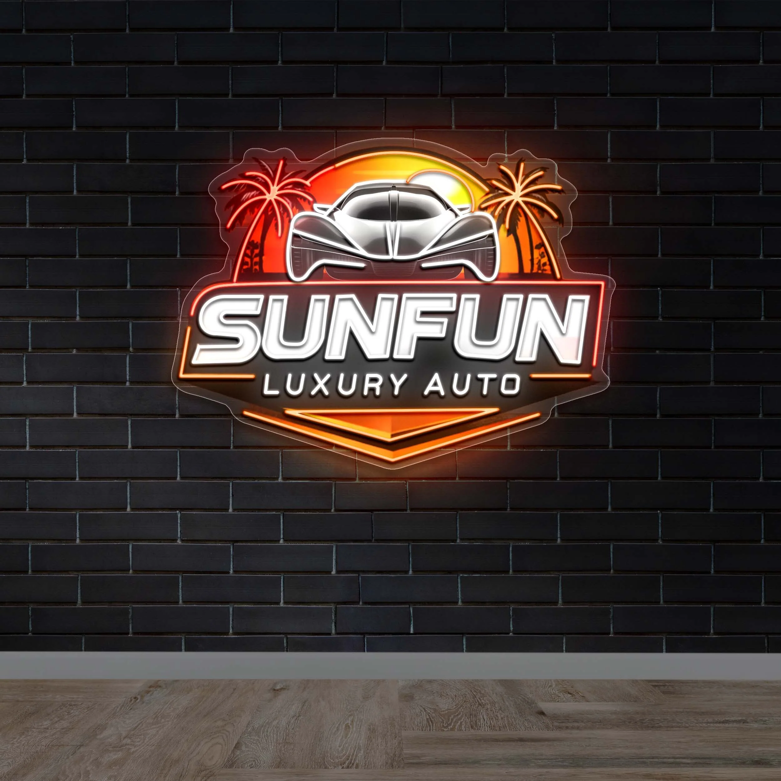 SUNFUN LUXURY AUTO - Premium Neon Artwork