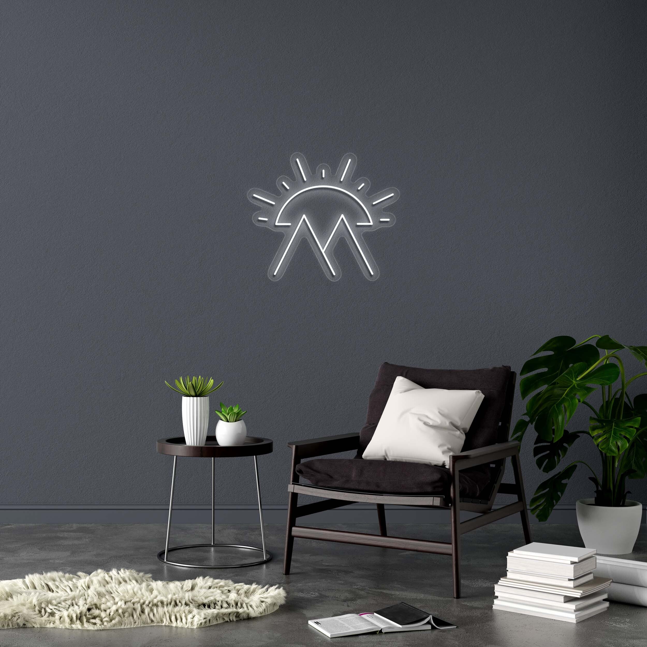 Sunrise Peaks - Premium Neon Artwork