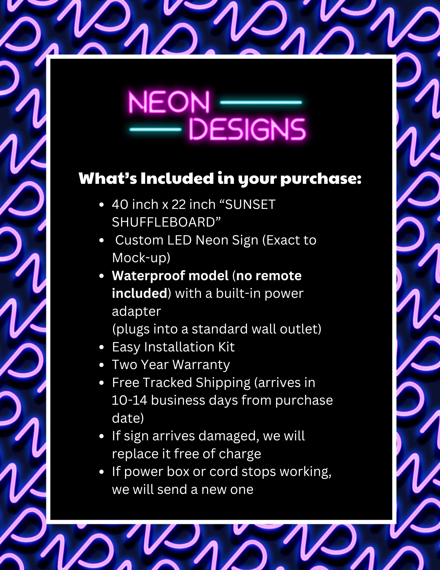 SUNSET SHUFFLEBOARD - Premium Neon Artwork - Image 2