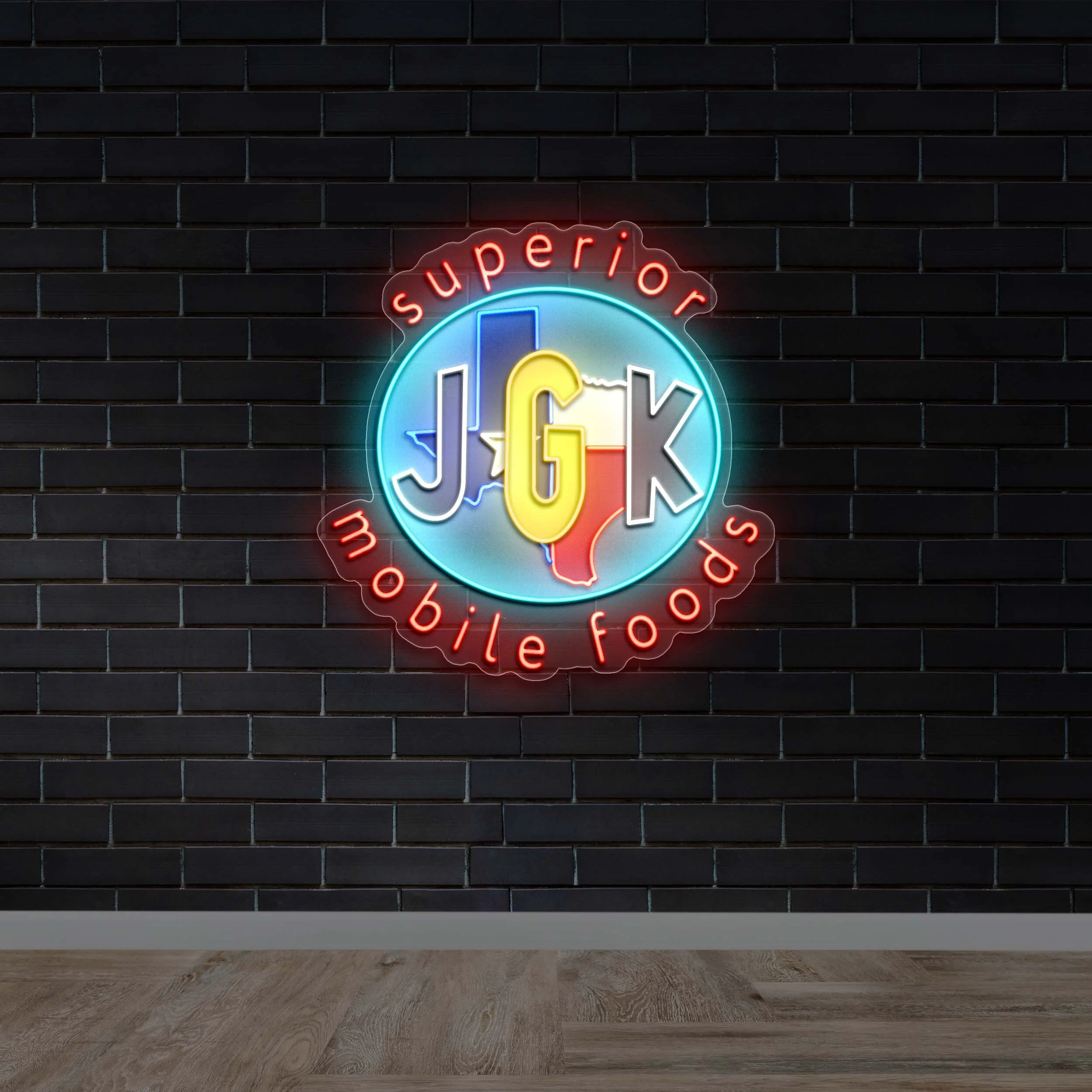 Superior Mobile Foods - Premium Neon Artwork