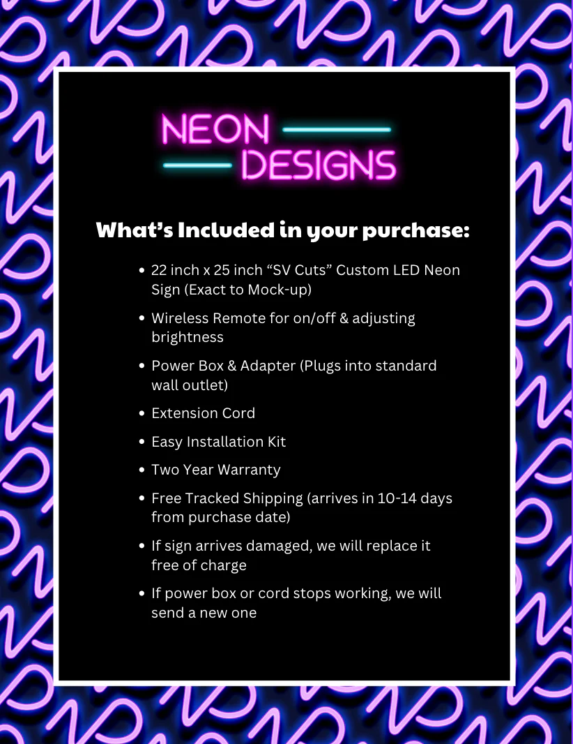 SV Cutz - Premium Neon Artwork - Image 2