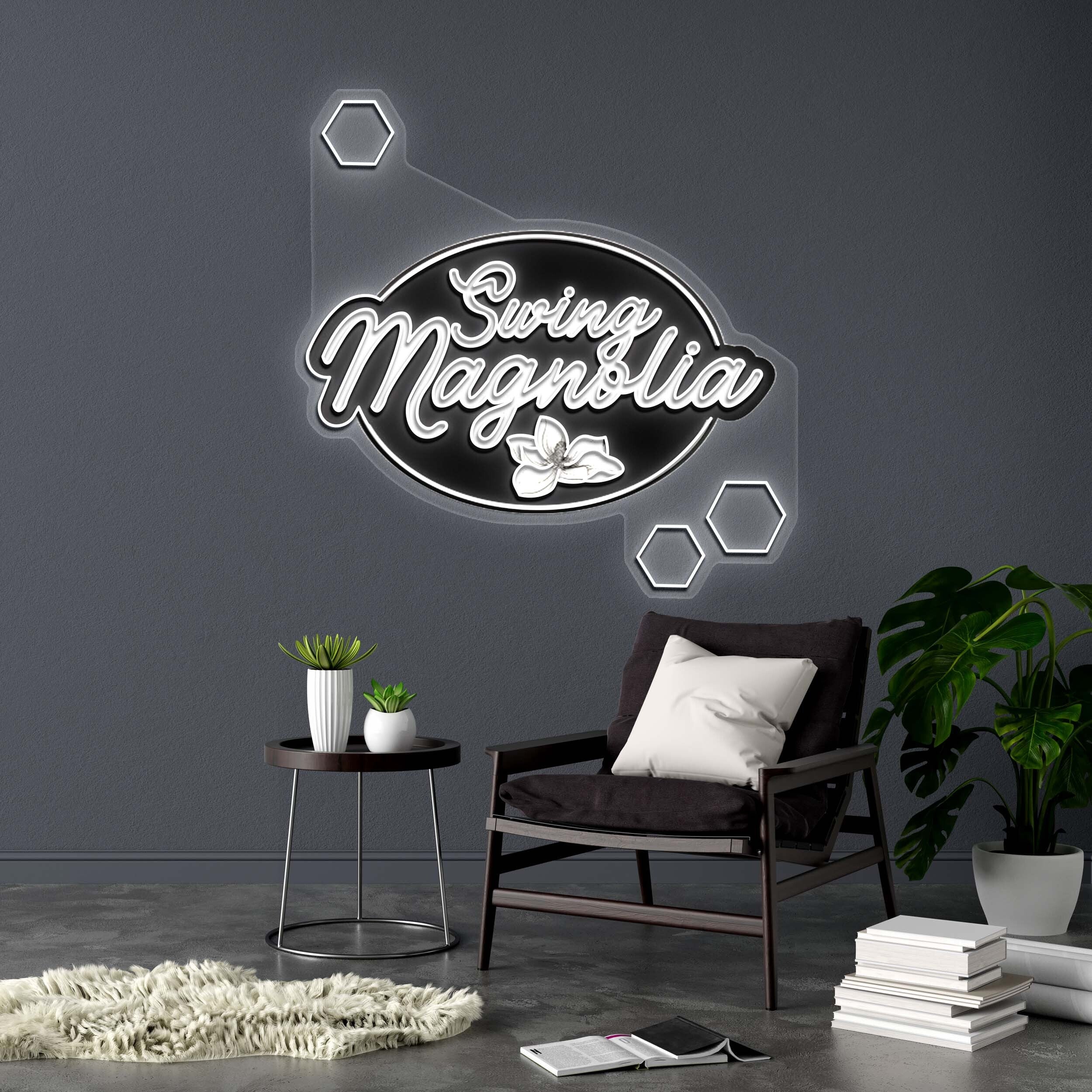 Swing Magnolia (larger version) - Premium Neon Artwork