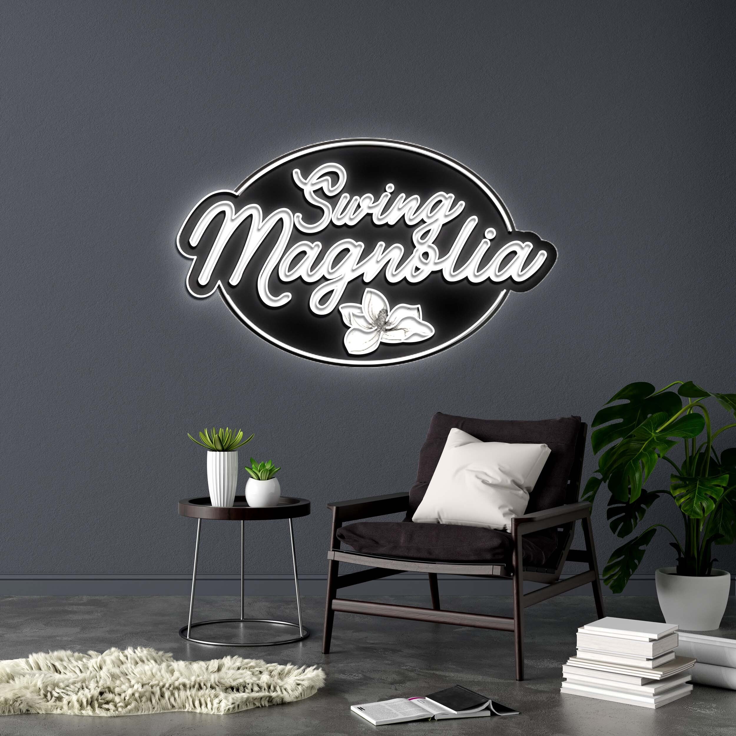Swing Magnolia - Premium Neon Artwork