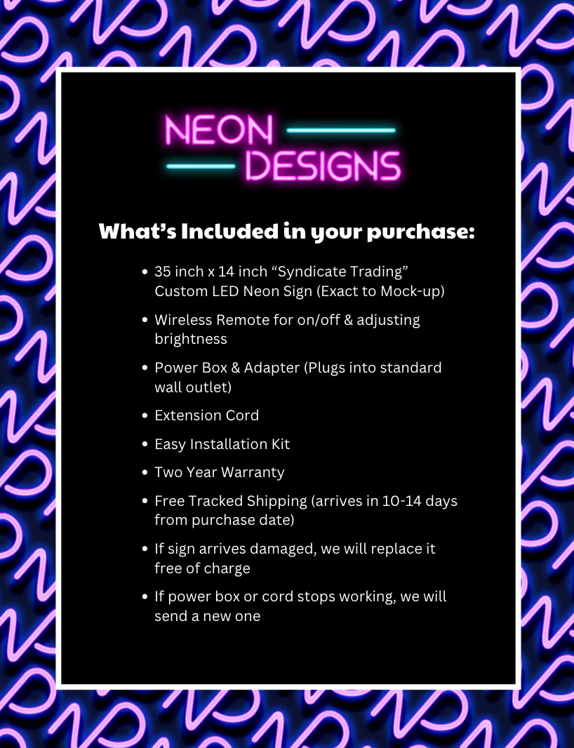 Syndicate Trading - Premium Neon Artwork - Image 2