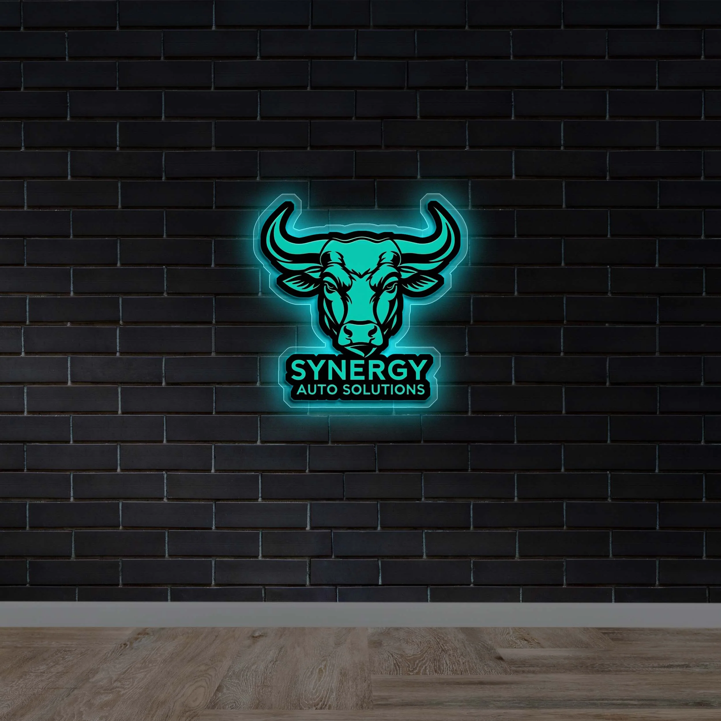 Synergy Auto Solutions - Premium Neon Artwork
