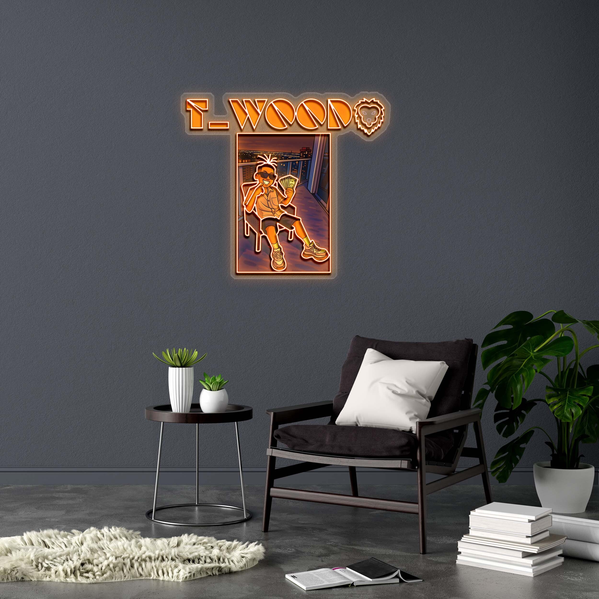 T_ WOOD ll - Premium Neon Artwork