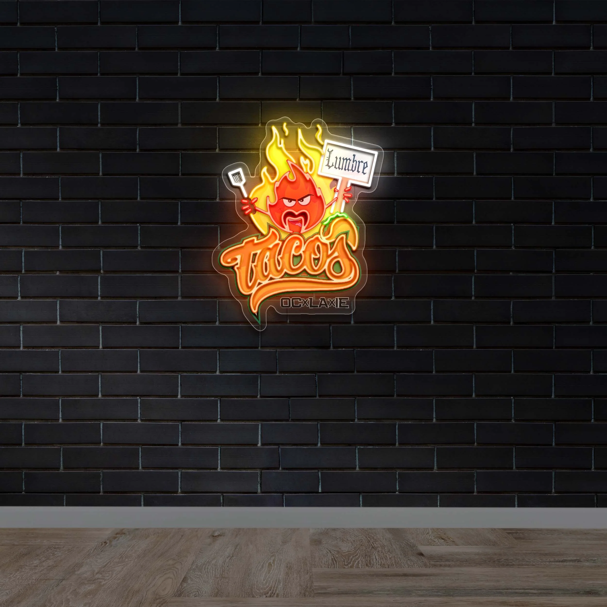 Tacos Oaxaqueño Neon Logo - Premium Neon Artwork