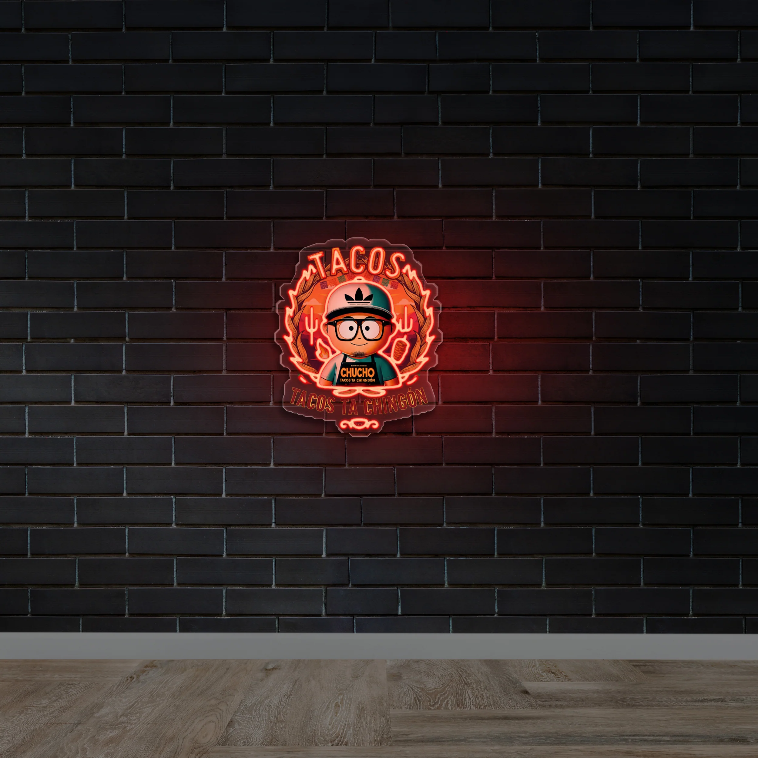 Tacos Ta Chingon - Premium Neon Artwork