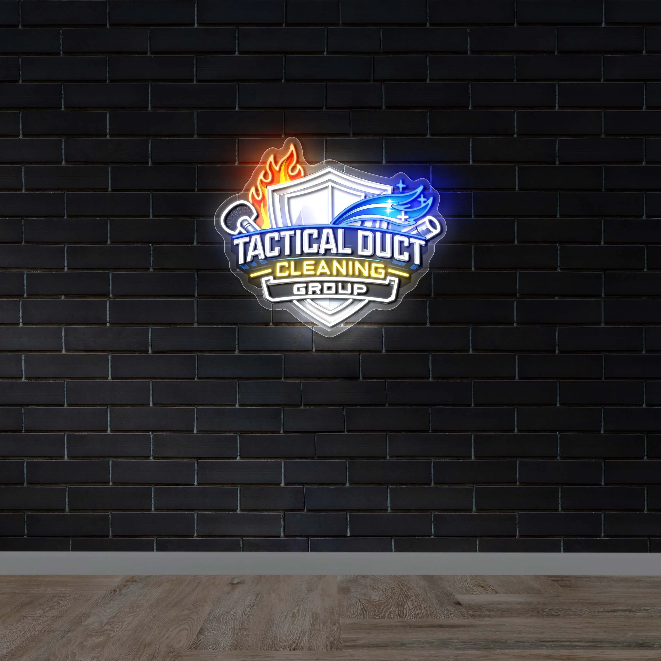 Tactical Duct Cleaning - Premium Neon Artwork