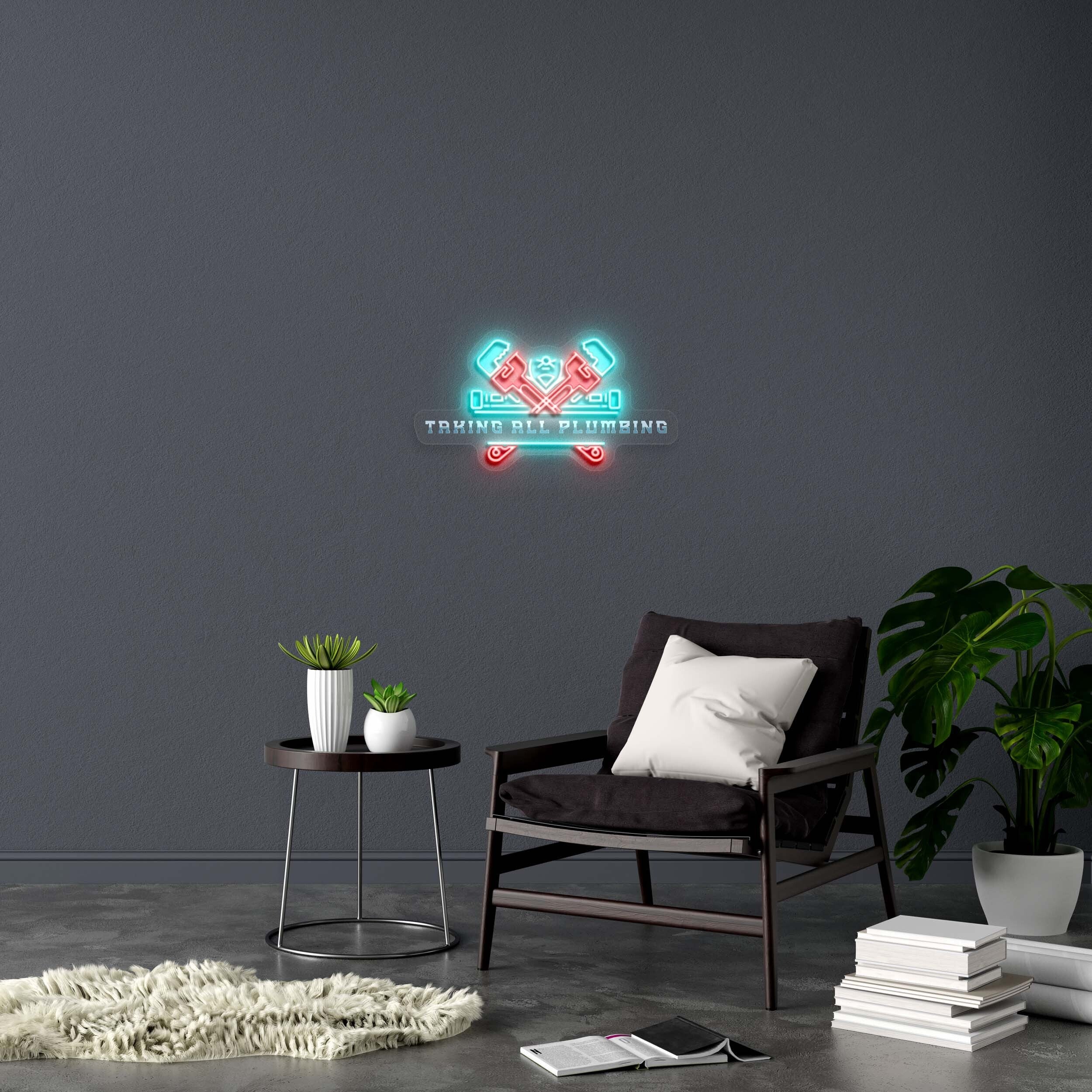 TAKING ALL PLUMBING - Premium Neon Artwork