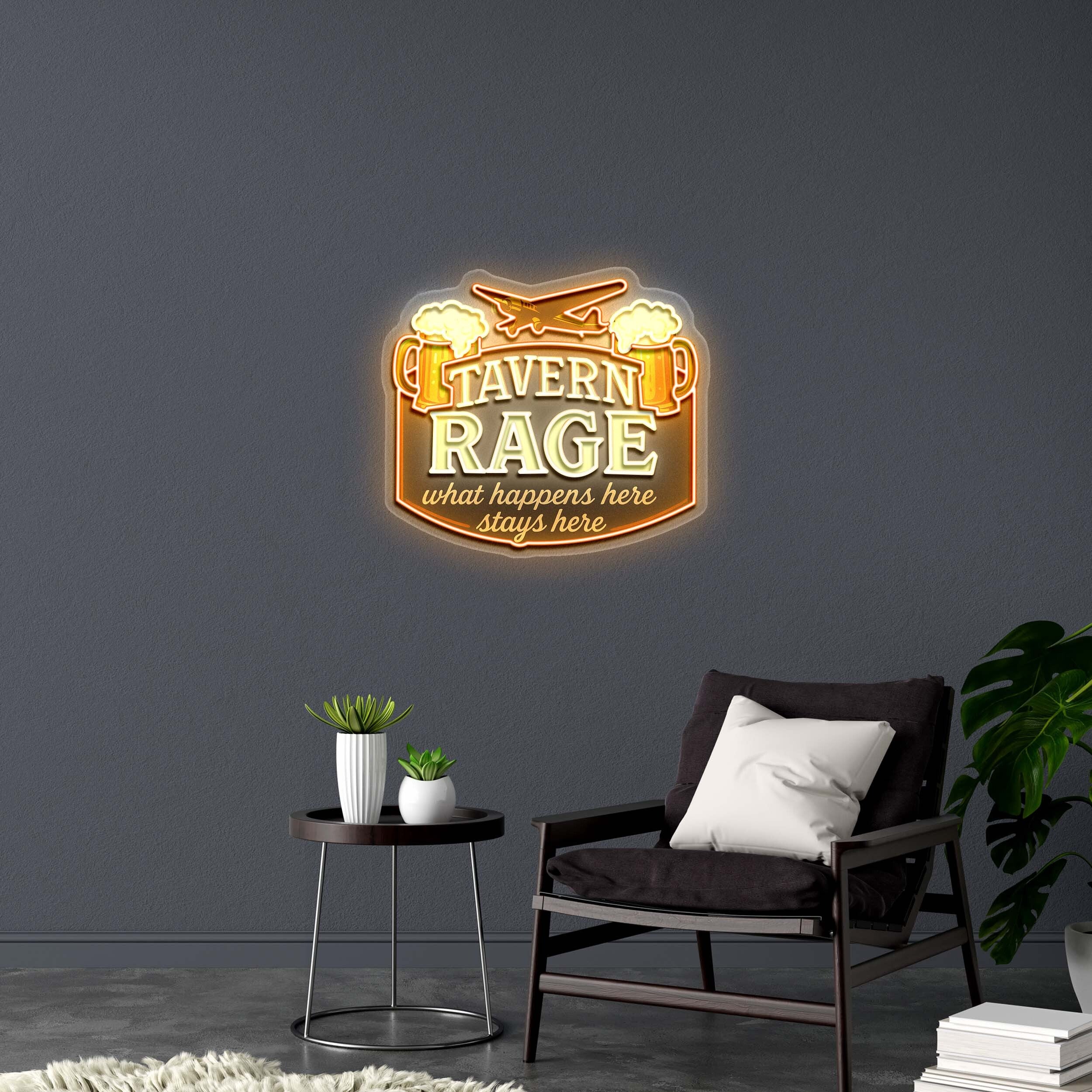 TAVERN RAGE - Premium Neon Artwork