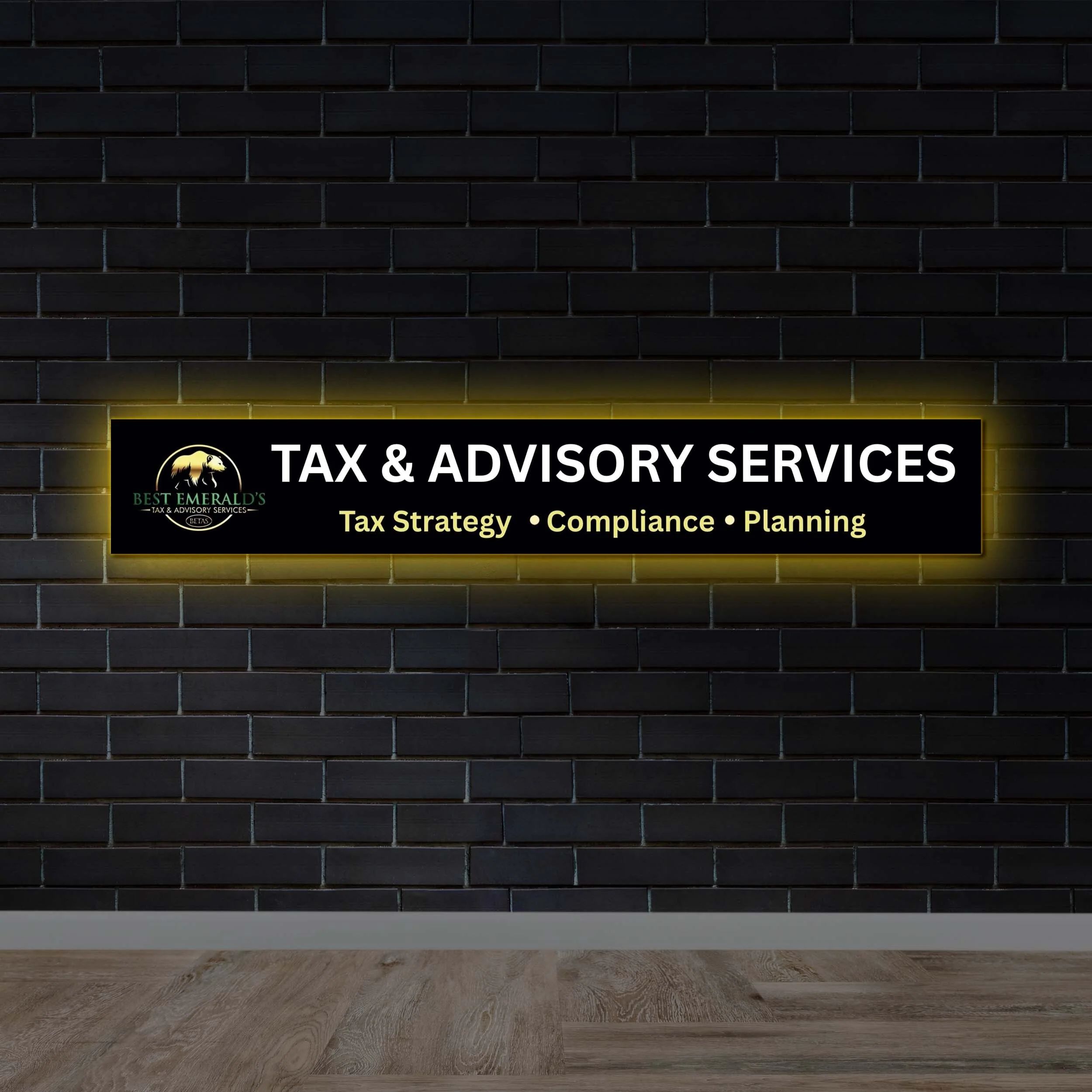 TAX & ADVISORY SERVICES | Backlit Version - Premium Neon Artwork