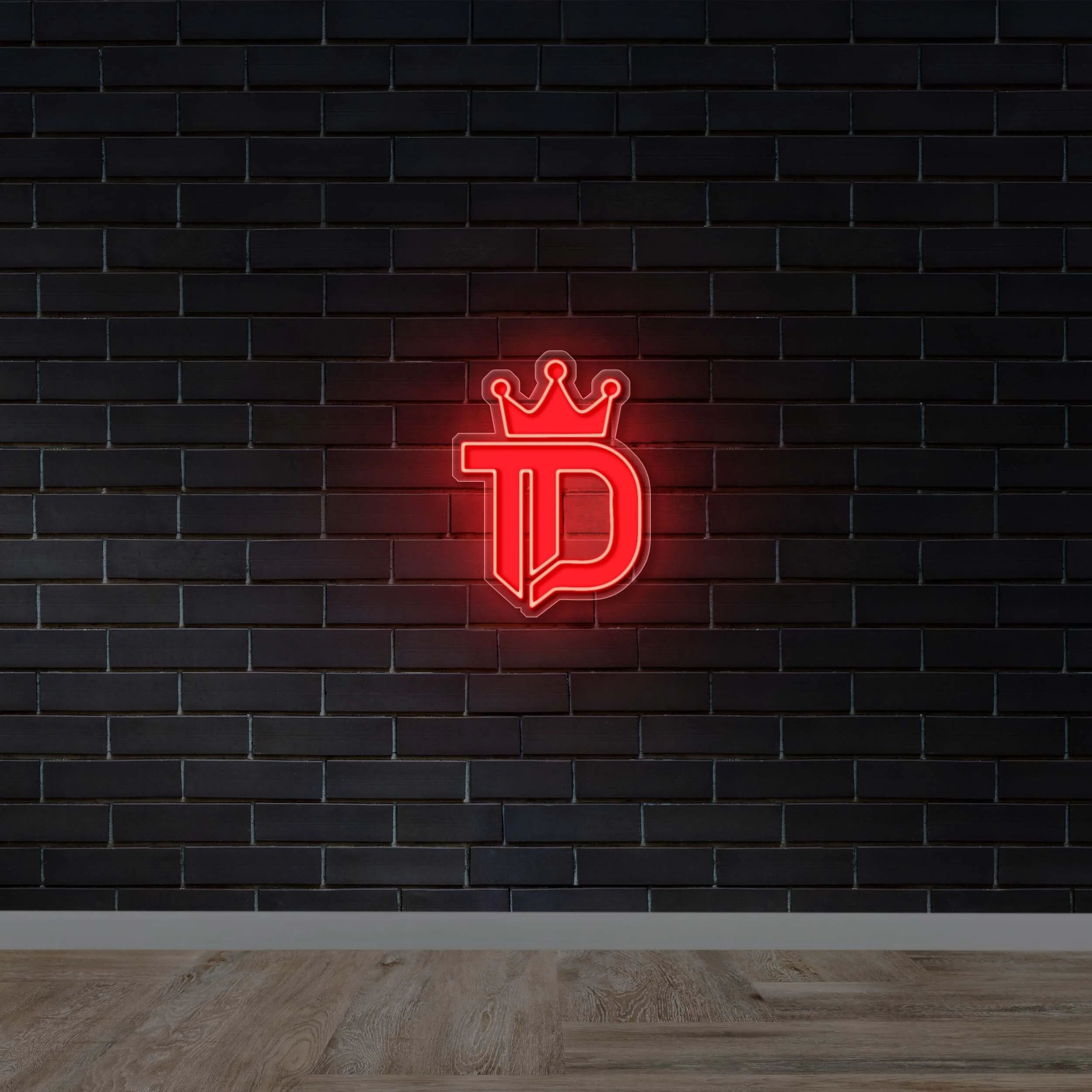 TD Crown Monogram – Premium Neon Artwork