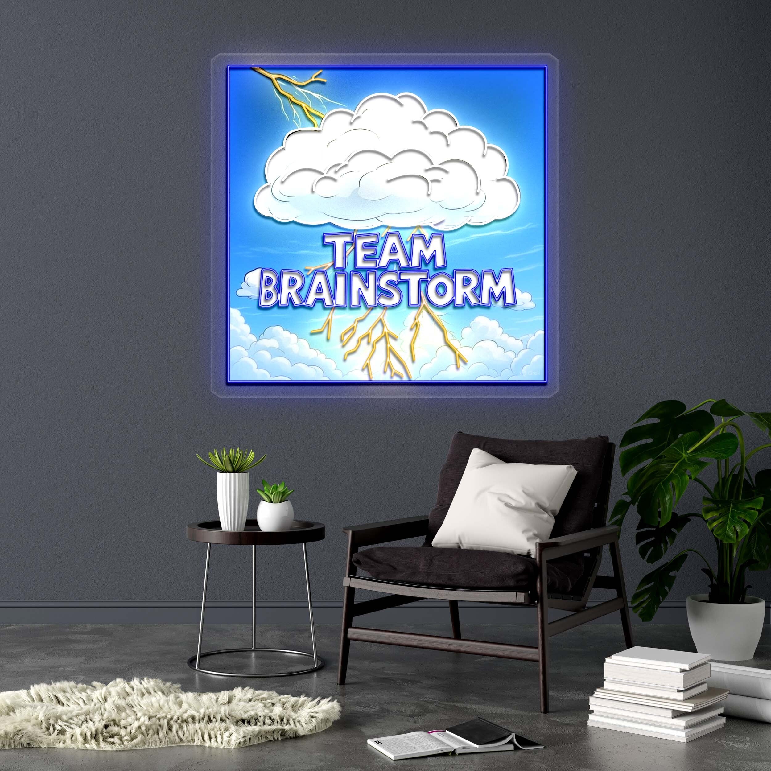 TEAM BRAINSTORM - Premium Neon Artwork