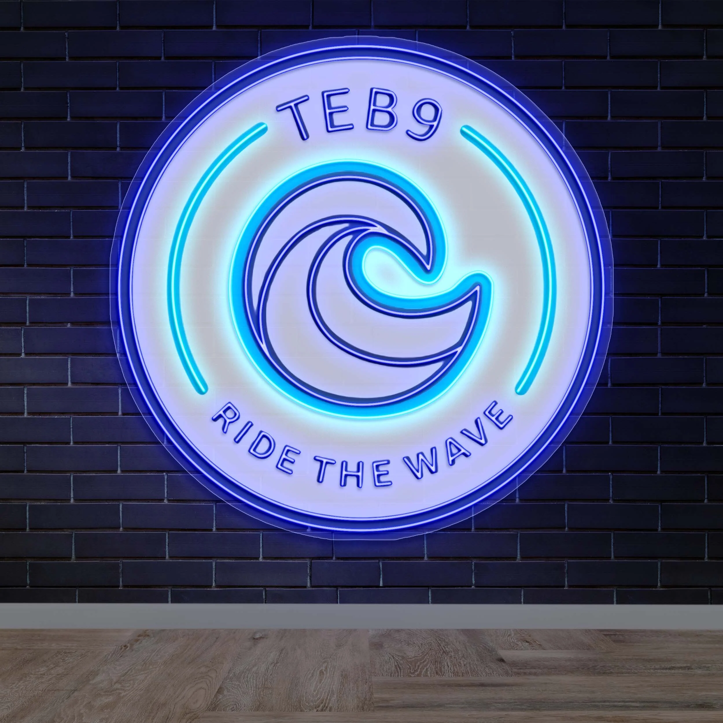 TEB9 Ride The Wave - Premium Neon Artwork