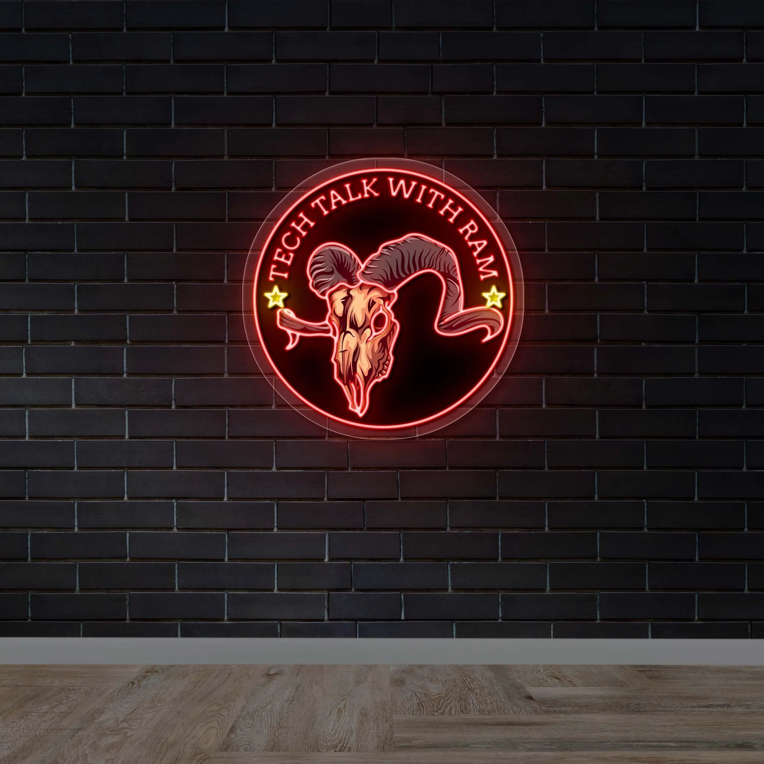 TECH TALK WITH RAM - Premium Neon Artwork