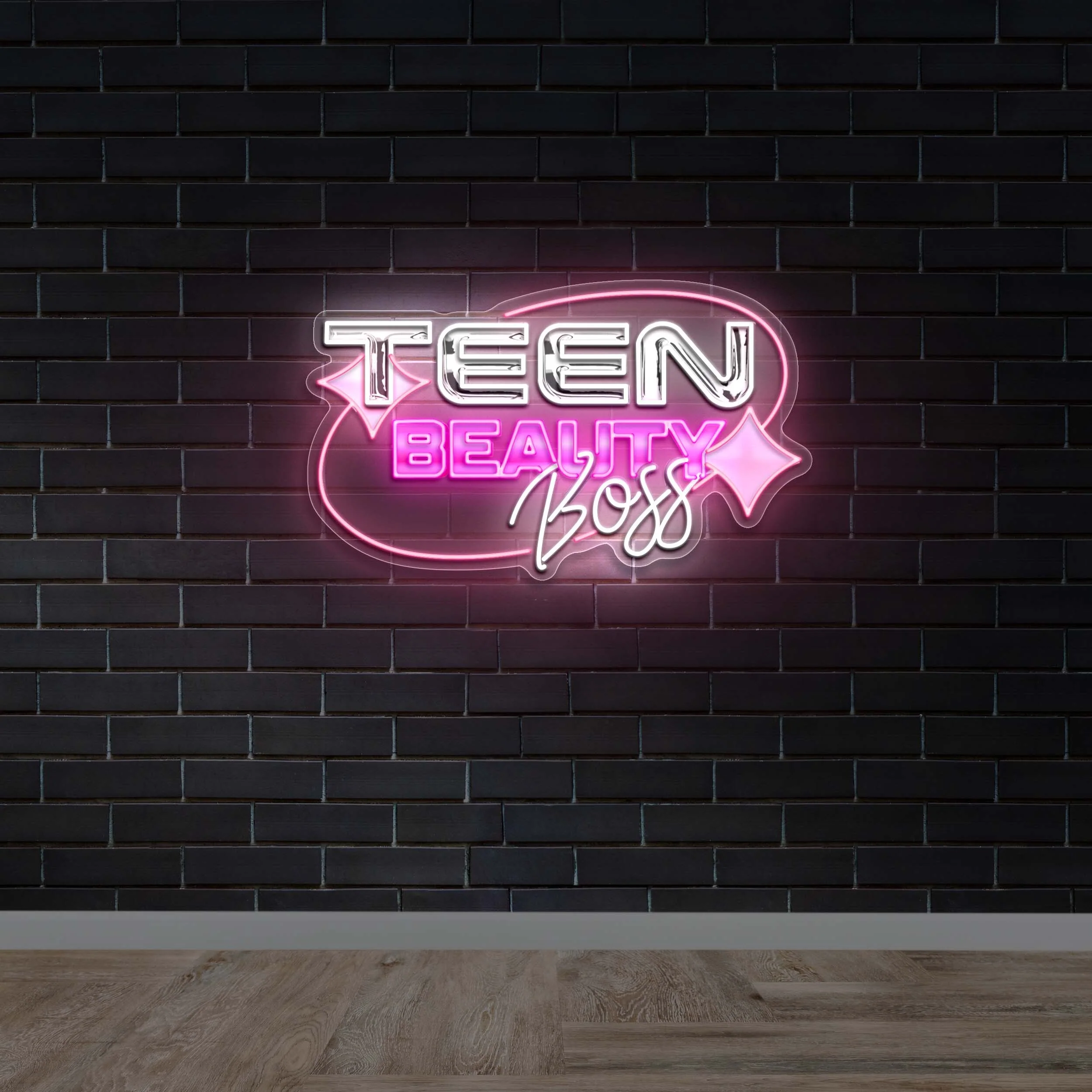 TEEN BEAUTY BOSS - Premium Neon Artwork