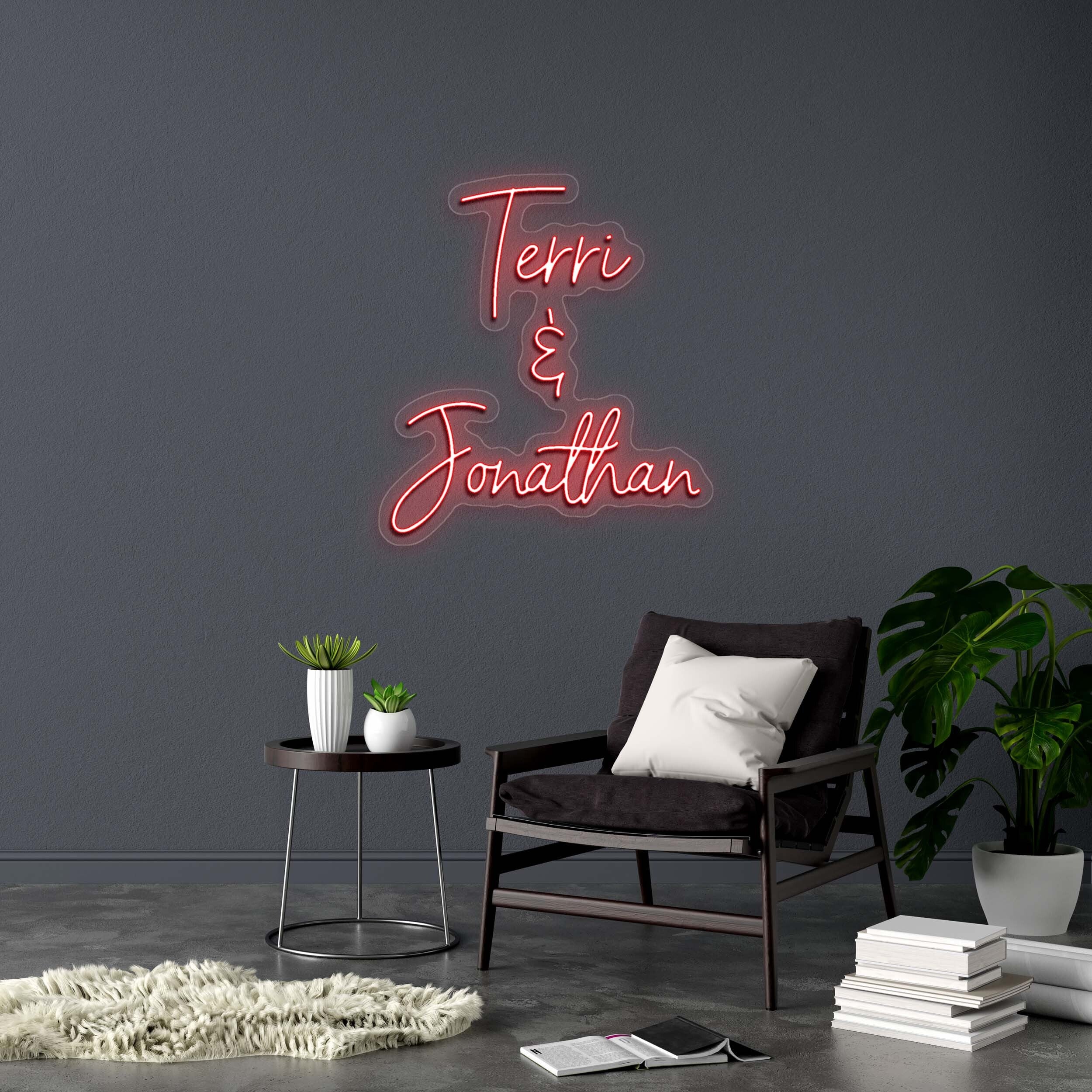 Terri & Jonathan - Premium Neon Artwork