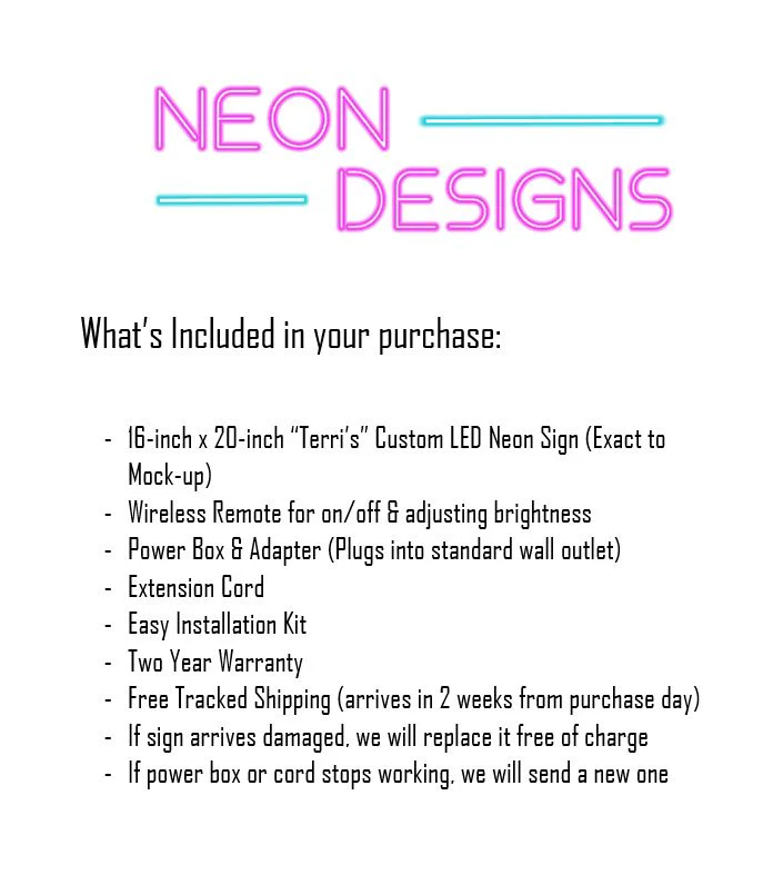 Terri's - Premium Neon Artwork - Image 2