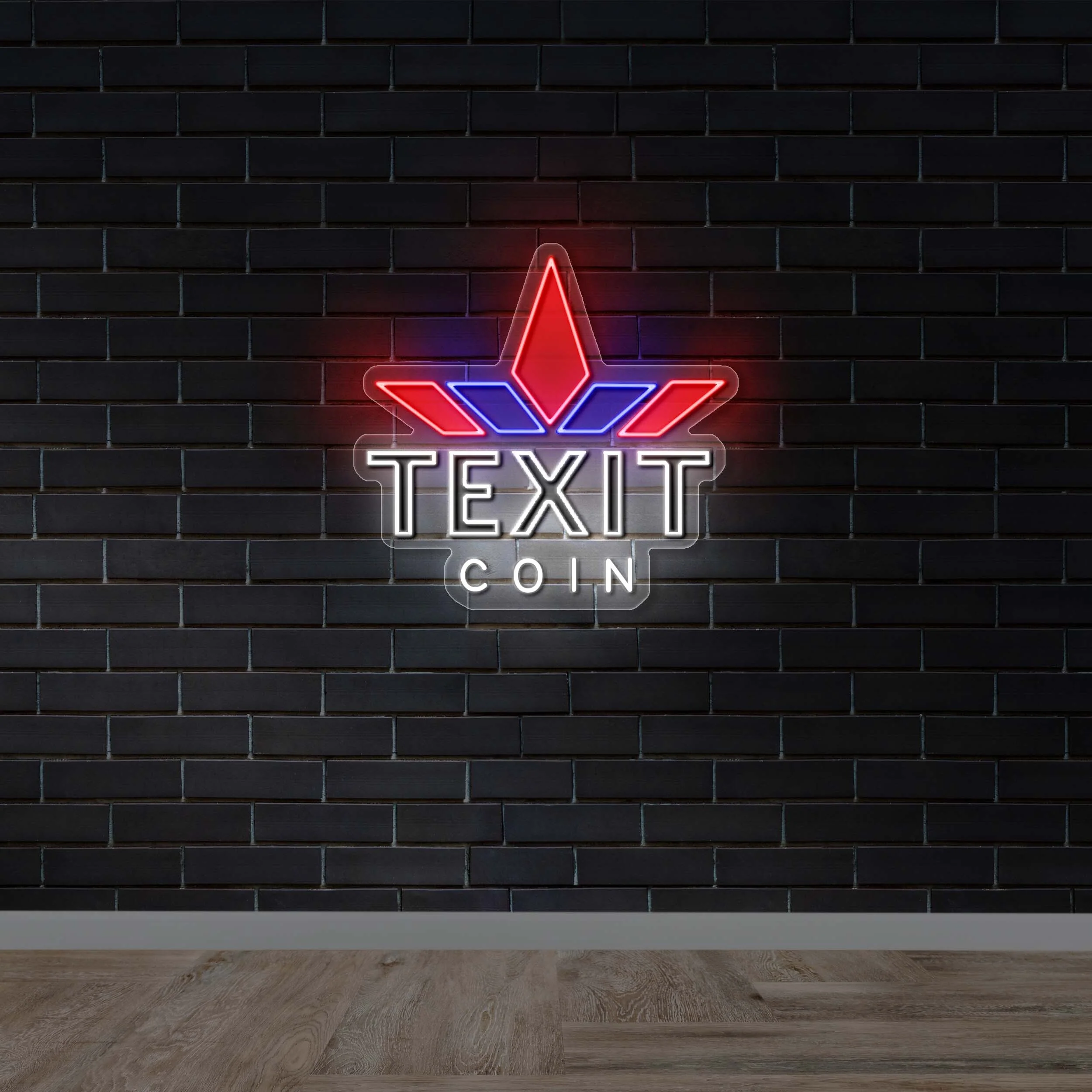 TEXIT COIN - Premium Neon Artwork