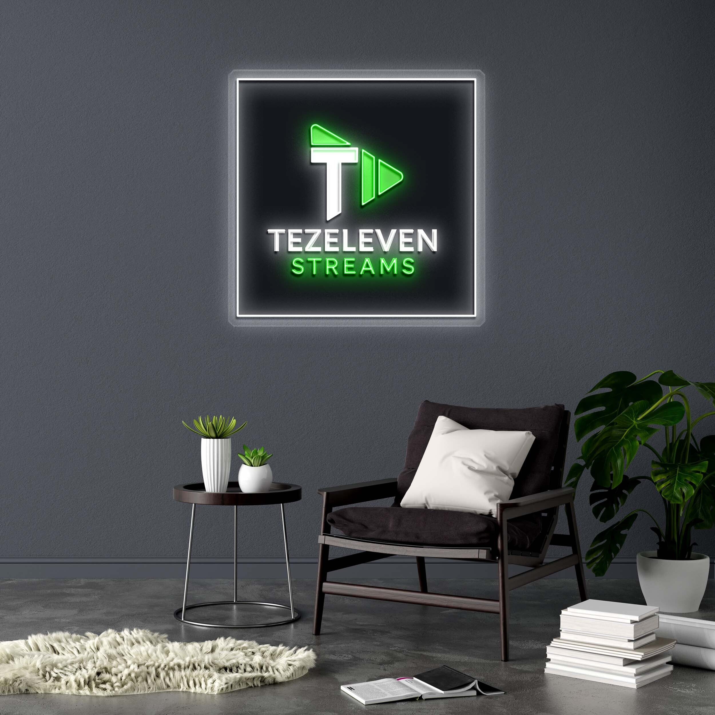 TEZELEVEN STREAMS - Premium Neon Artwork